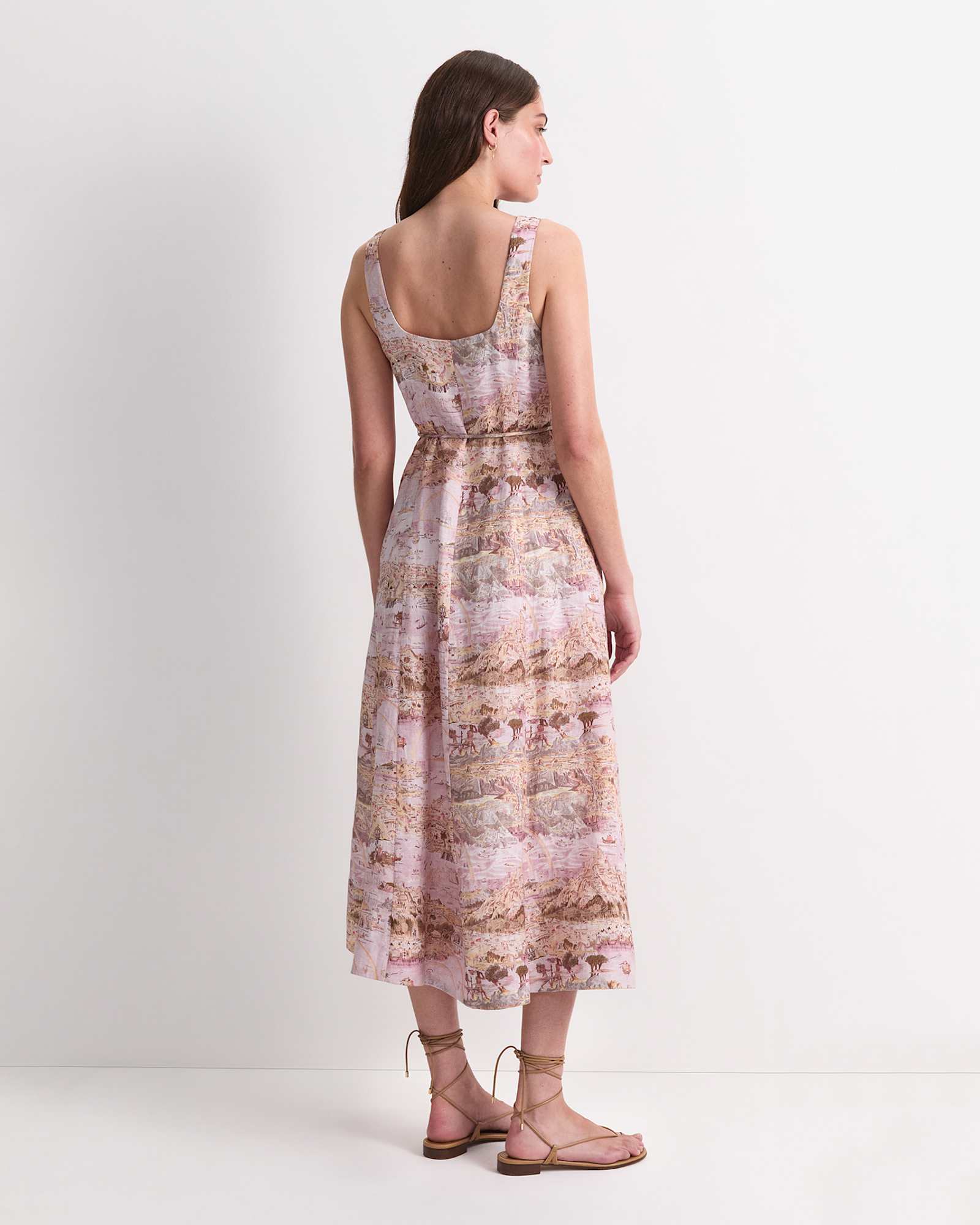 Story Map Liberty Midi Dress in PINK MULTI
