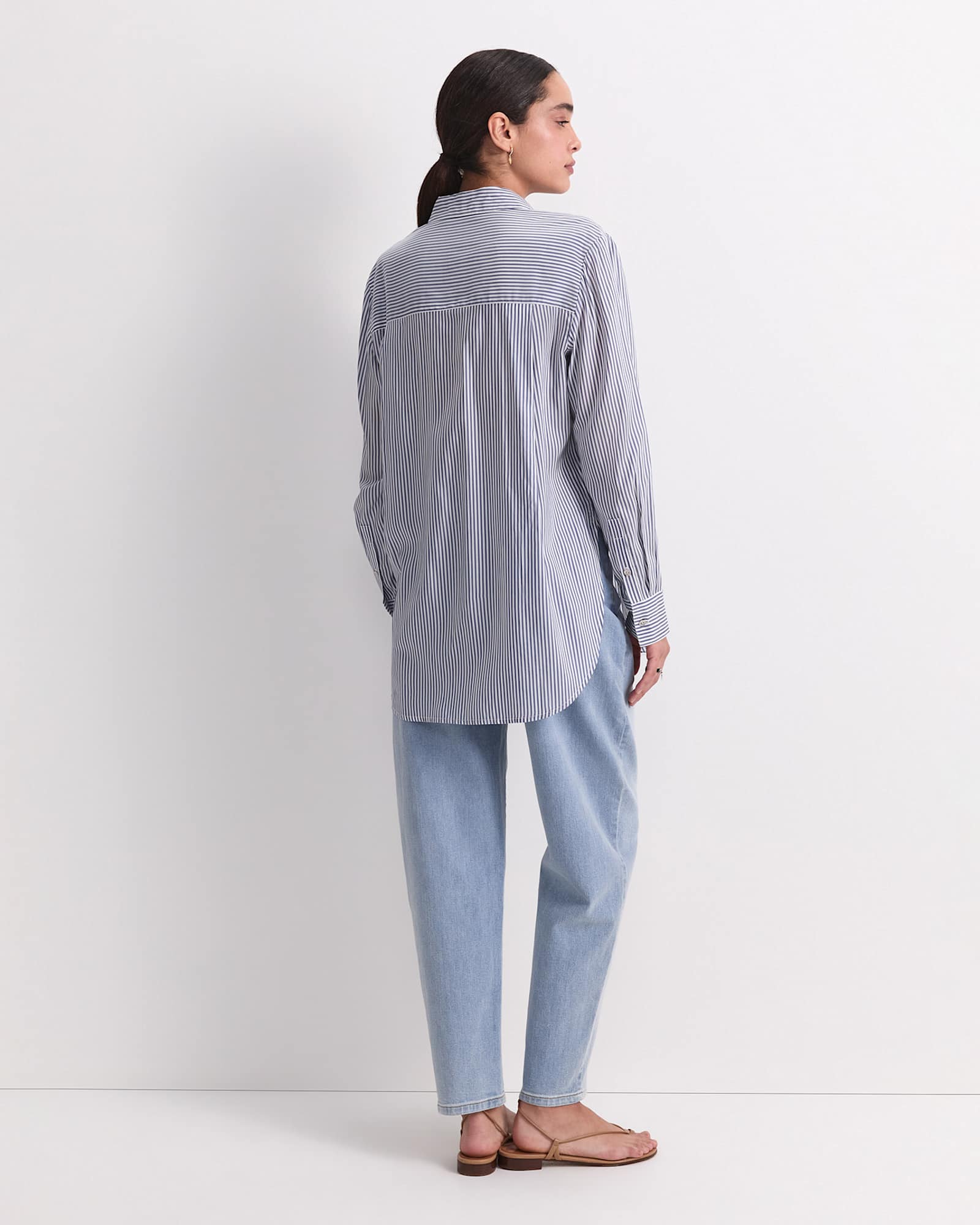 Vivian Stripe Shirt in NAVY/WHITE