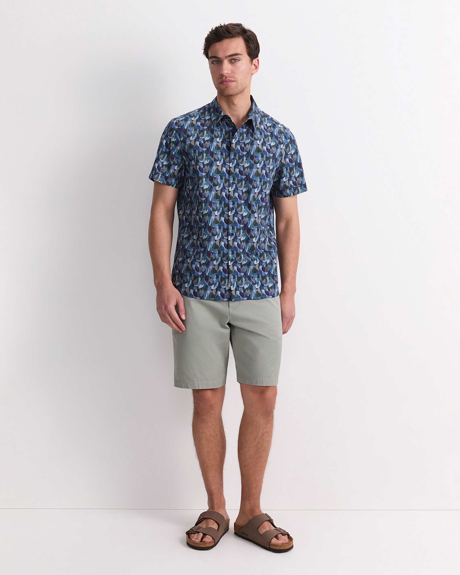 Cy Short Sleeve Liberty Shirt in GREEN MULTI