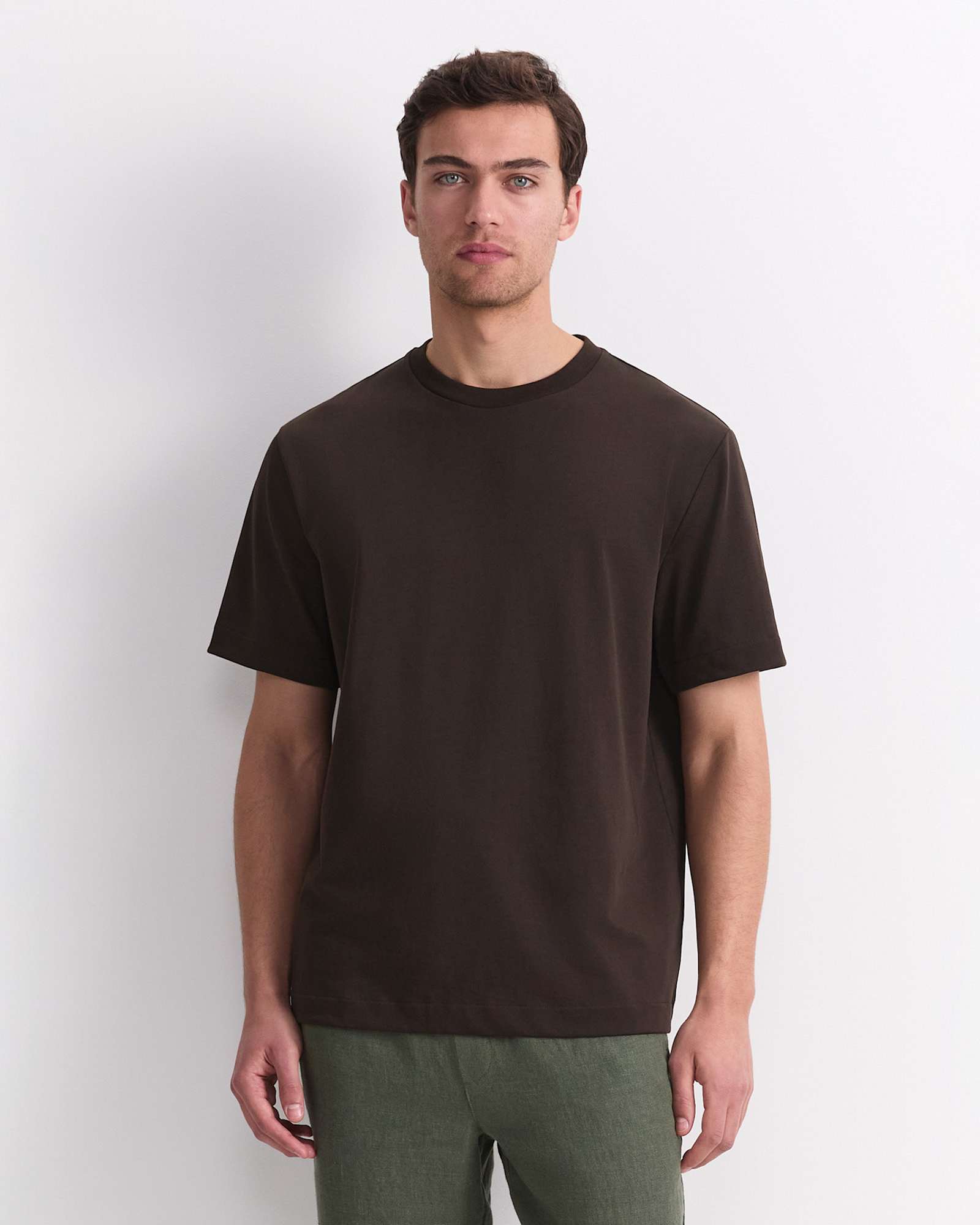 Heavyweight Cotton Tee in COFFEE BEAN