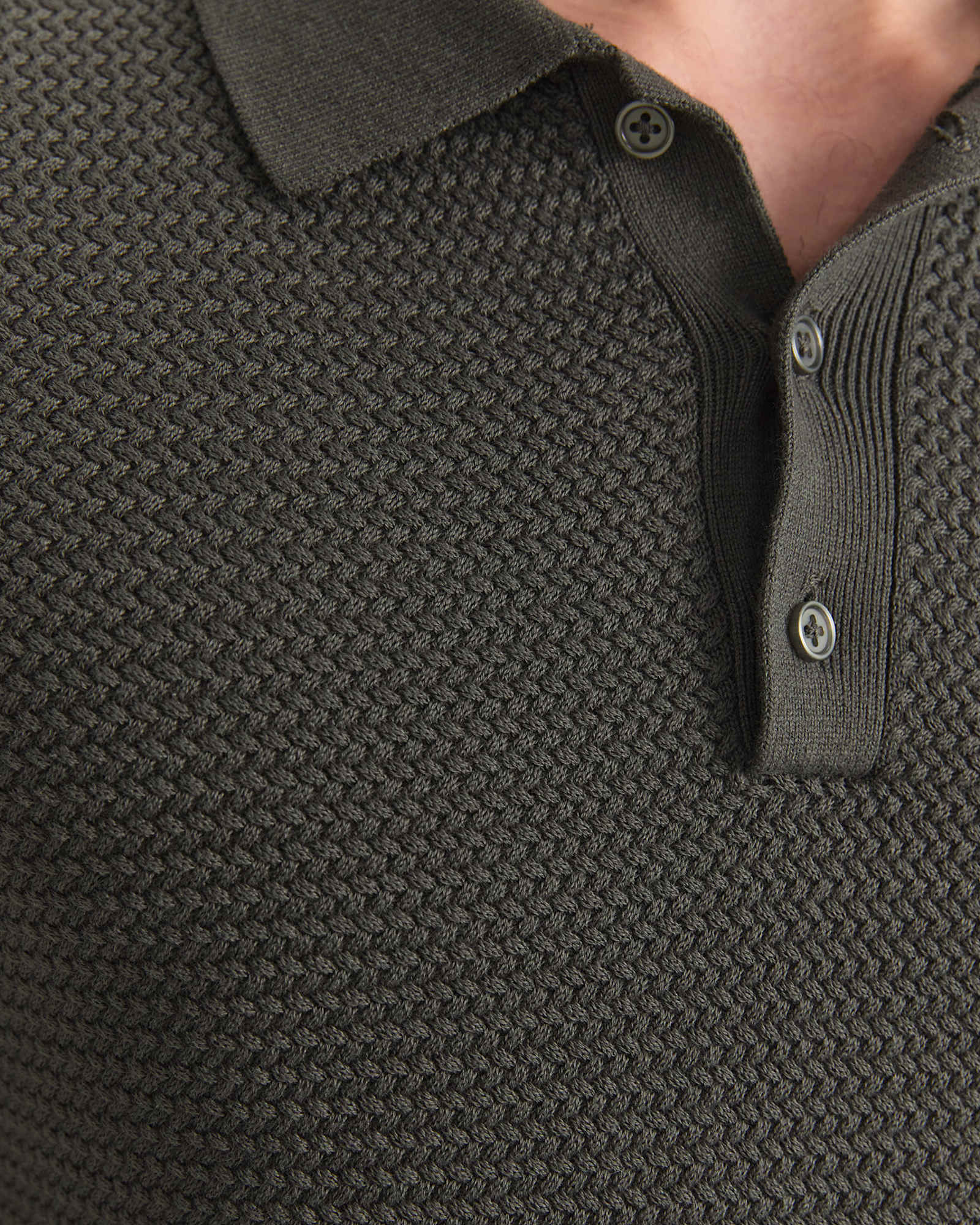 Alec Knit Polo in KHAKI