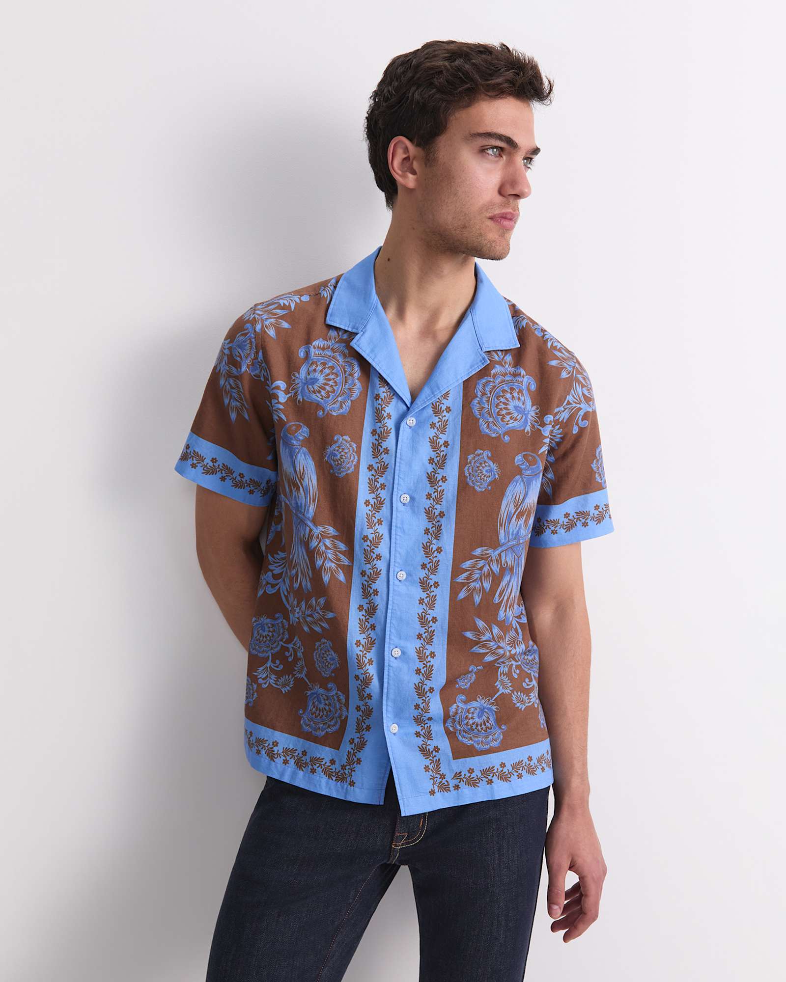 Mulga Short Sleeve Print Shirt in BLUE MULTI