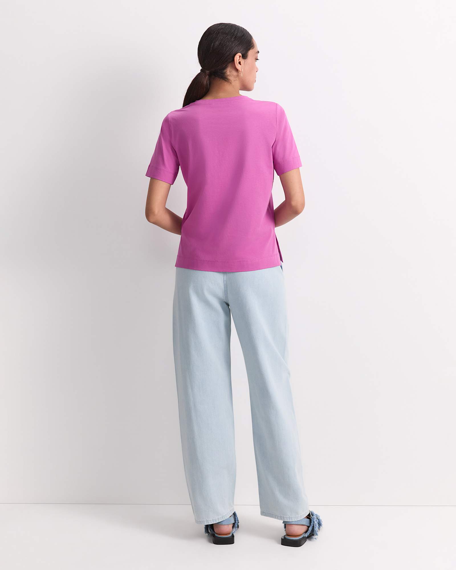 Mercerised Cotton Short Sleeve Tee in SHERBET