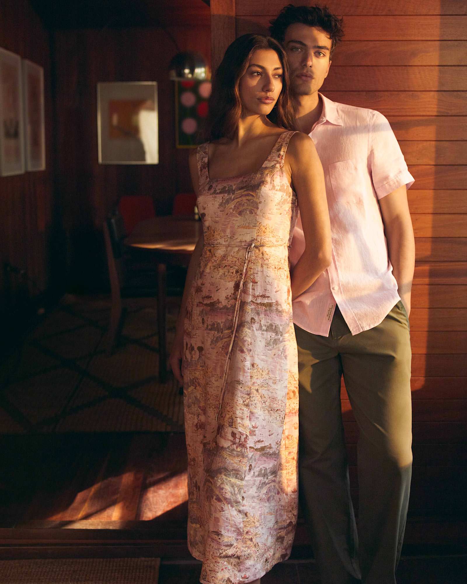 Story Map Liberty Midi Dress in PINK MULTI