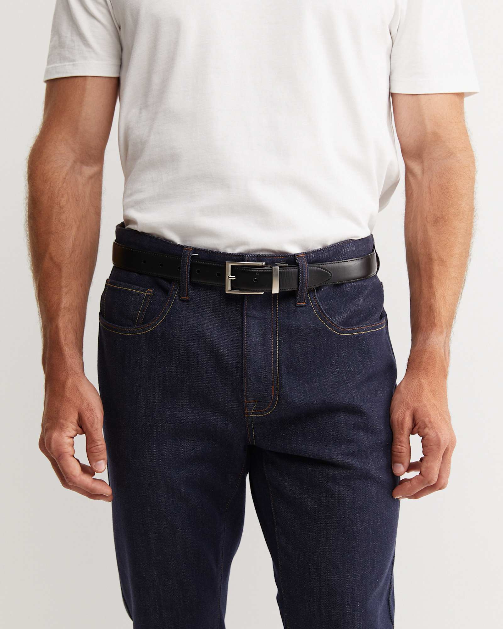 Otaway Reversable Leather Belt in BLACK/BROWN