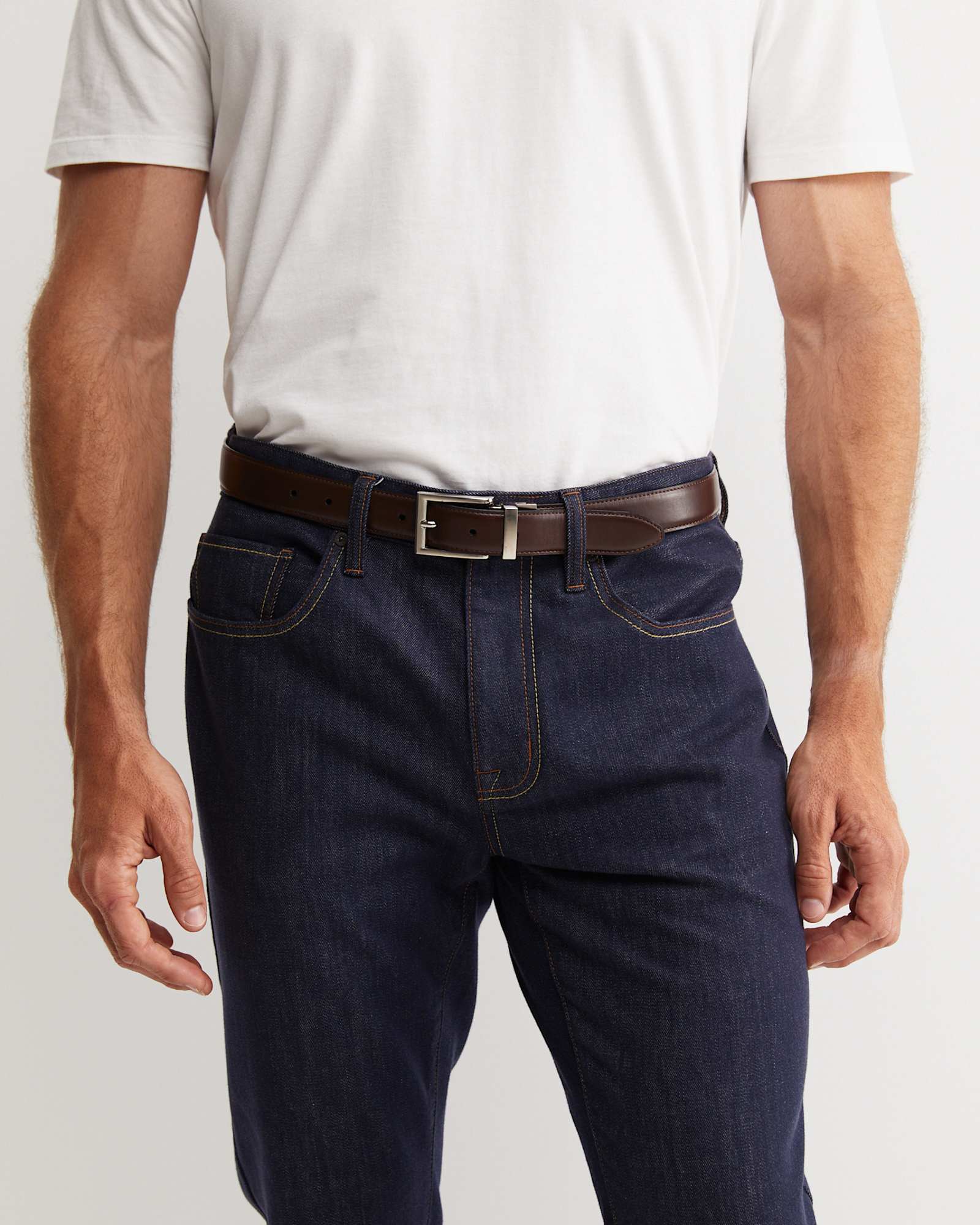 Otaway Reversable Leather Belt in BLACK/BROWN