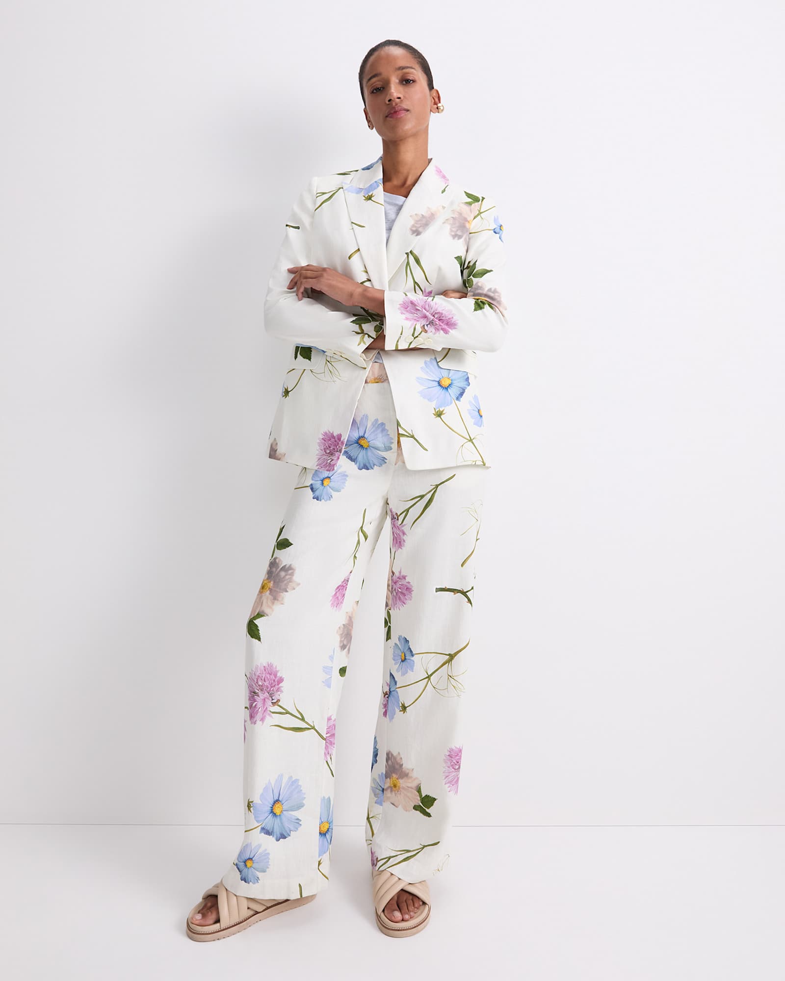 Garden Scatter Liberty Pant in WHITE MULTI