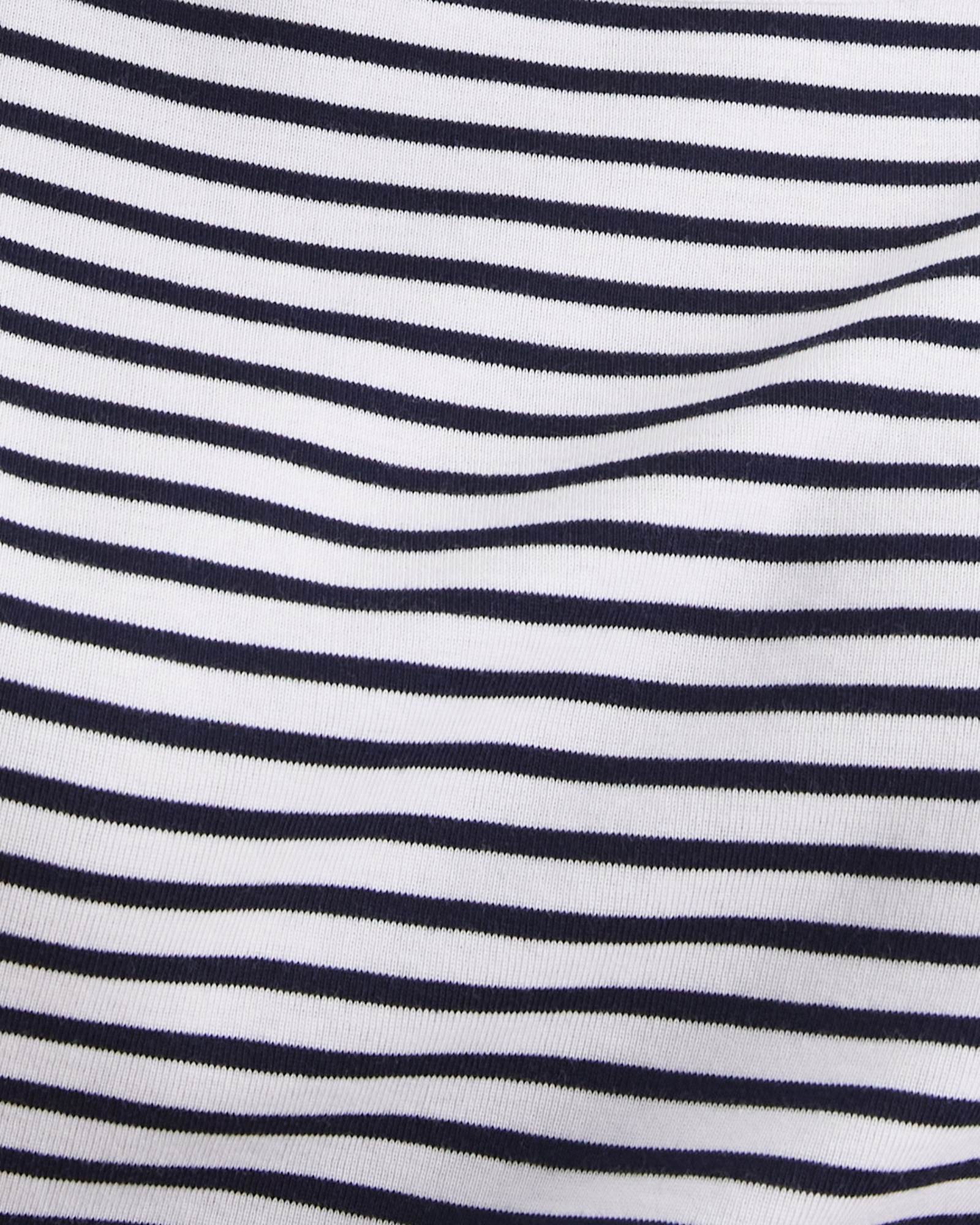 Heidi Boat Neck Half Sleeve Tee in WHITE/NAVY