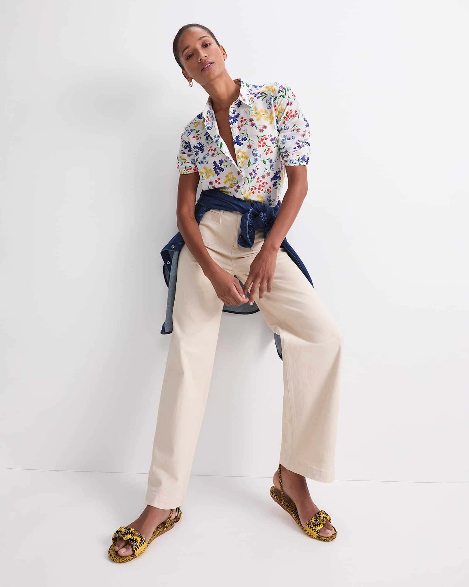 Joy Cotton Silk Shirt in MULTI