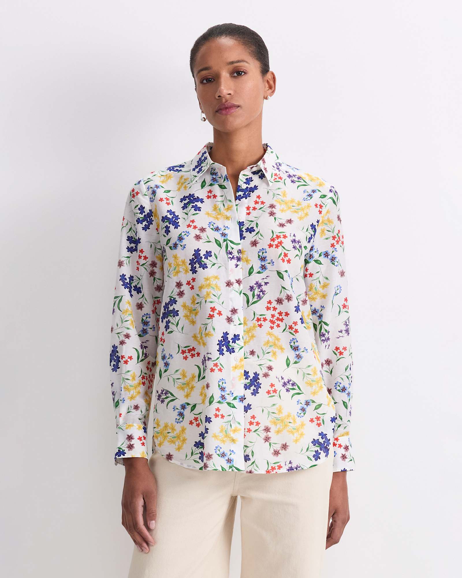 Joy Cotton Silk Shirt in MULTI