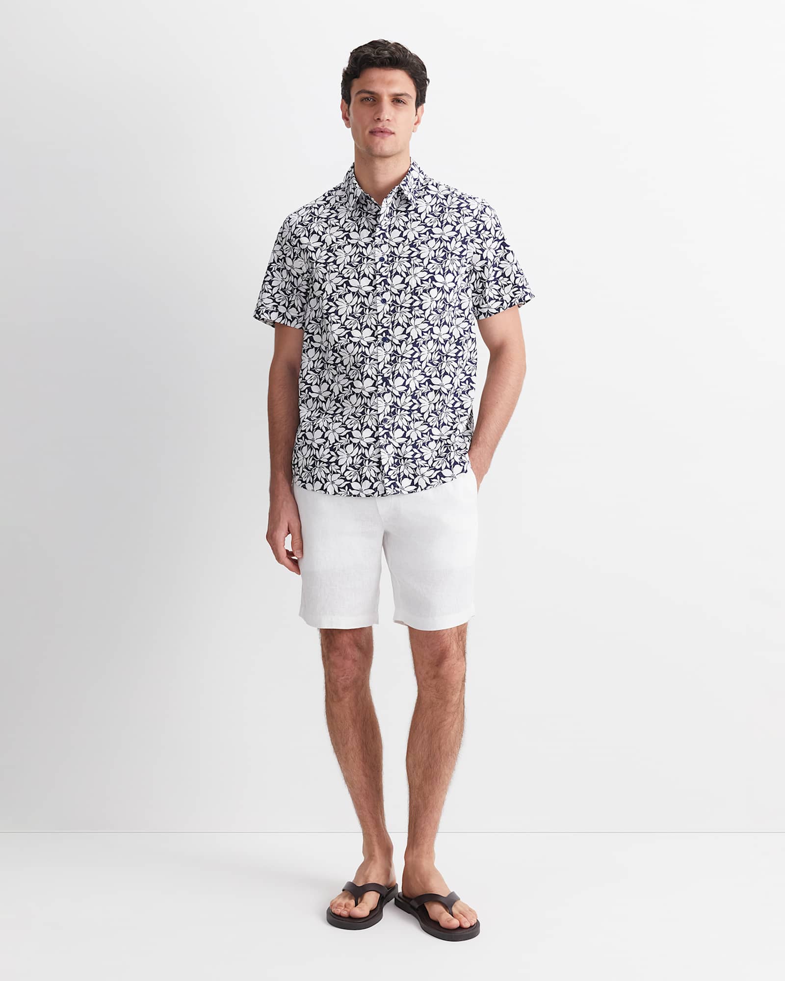 Paulo Short Sleeve Print Shirt in BLUE MULTI