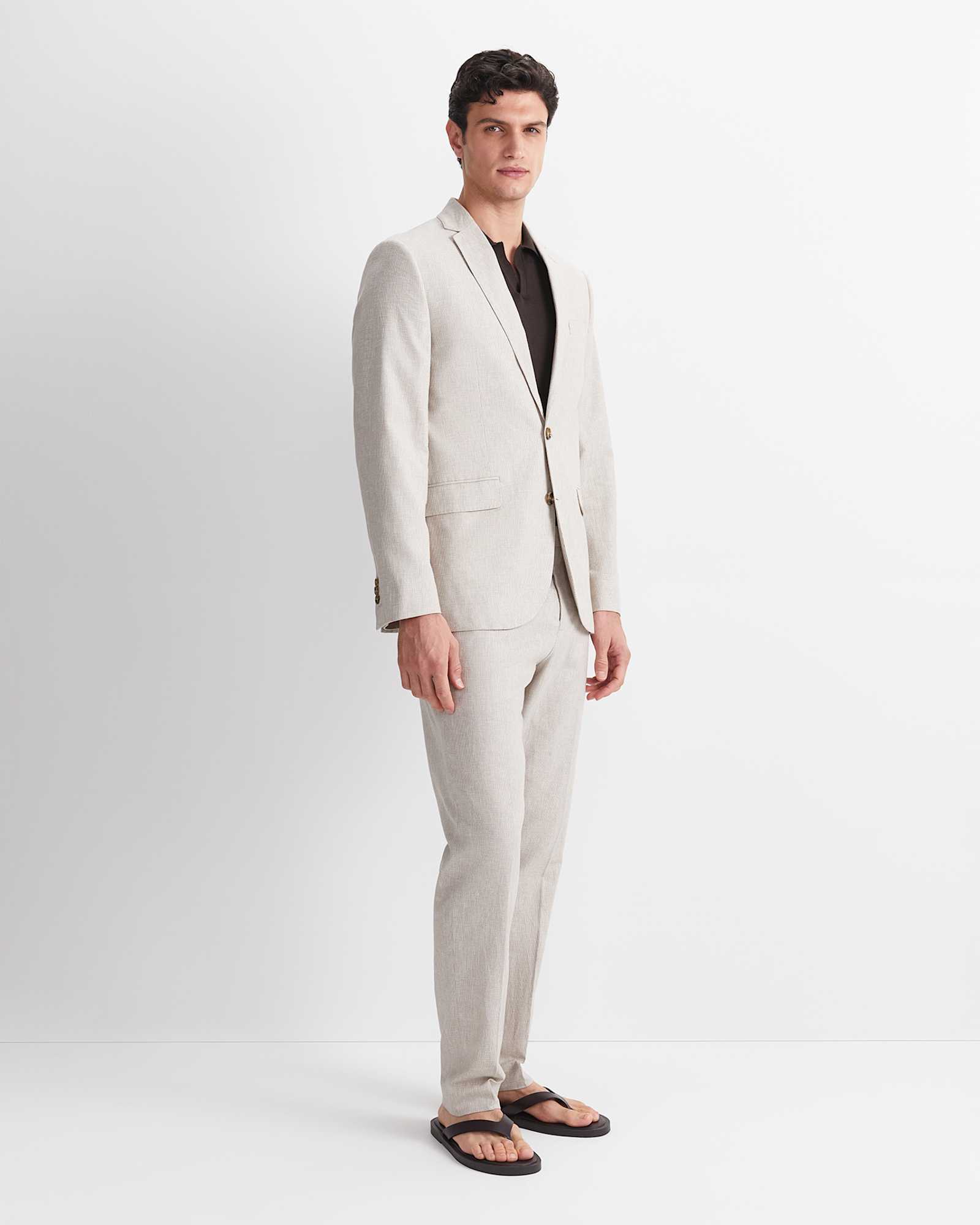 Jeffrey Linen Blend Suit Jacket in NATURAL