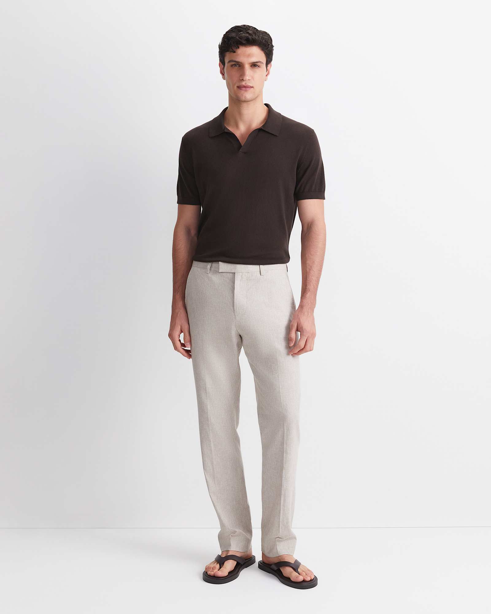 Jeffery Linen Blend Suit Pant in NATURAL