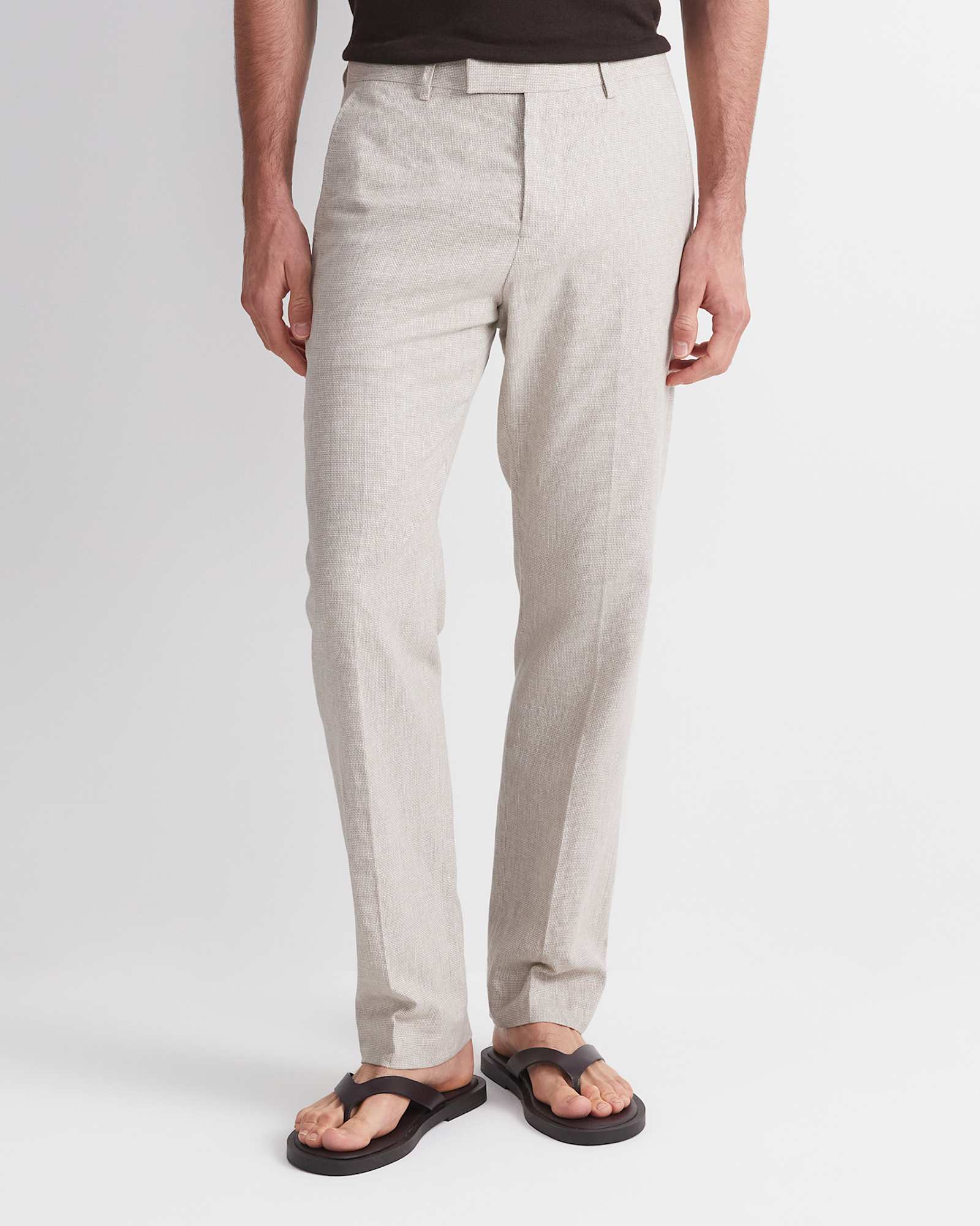 Jeffery Linen Blend Suit Pant in NATURAL
