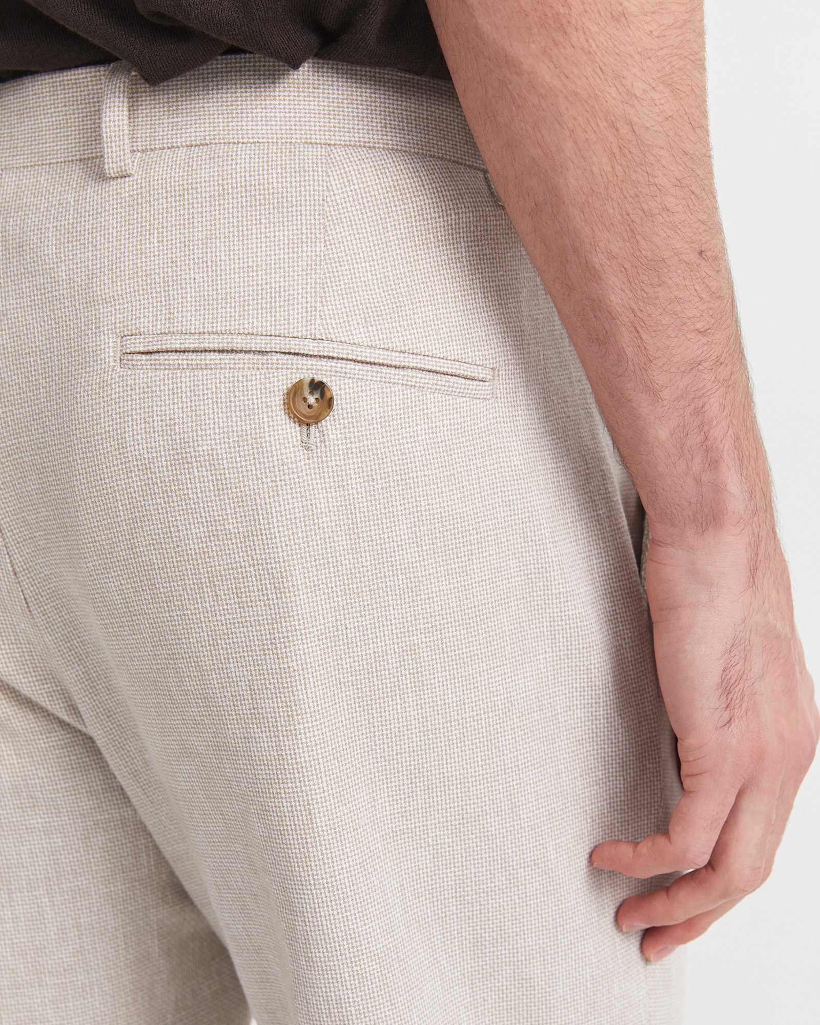 Jeffery Linen Blend Suit Pant in NATURAL