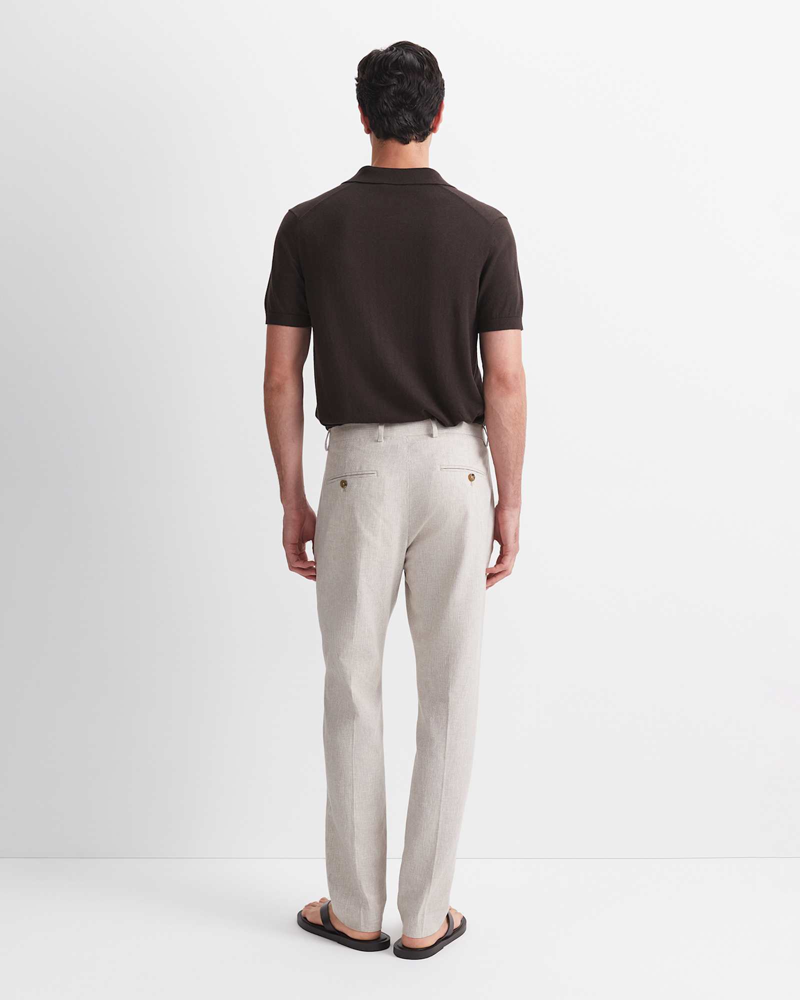Jeffery Linen Blend Suit Pant in NATURAL