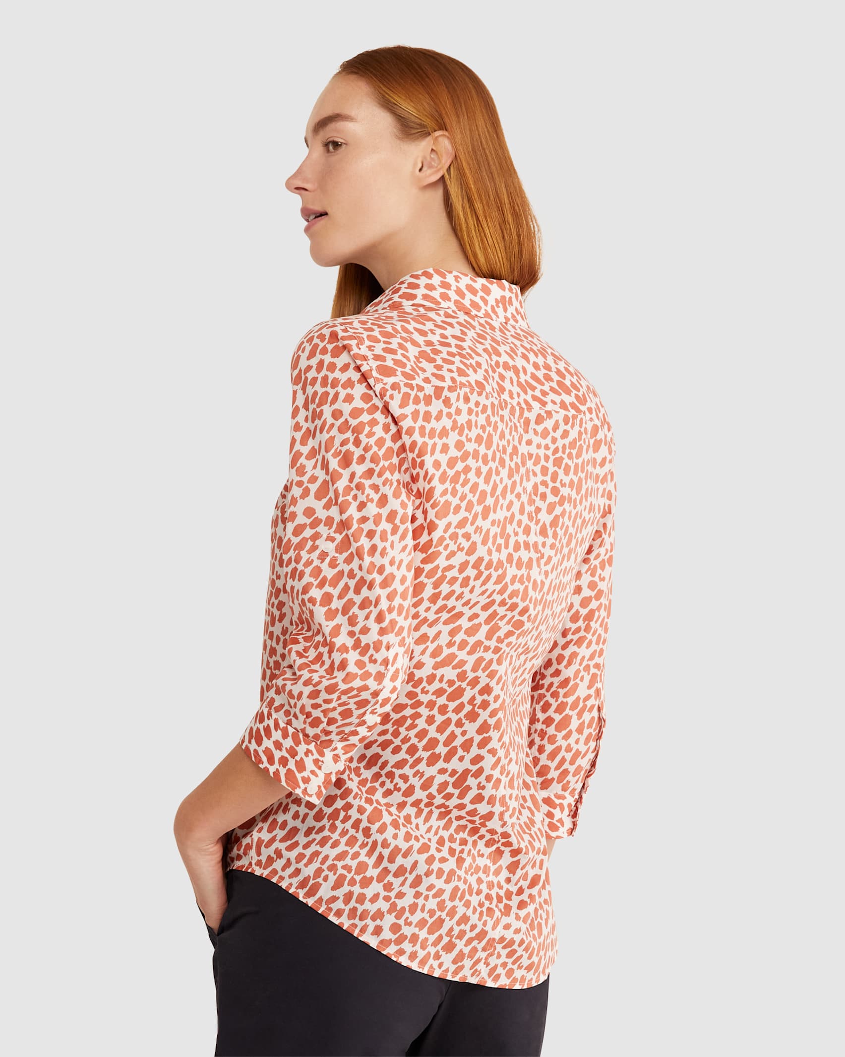 Dash Lily Voile Shirt in SIENNA/IVORY