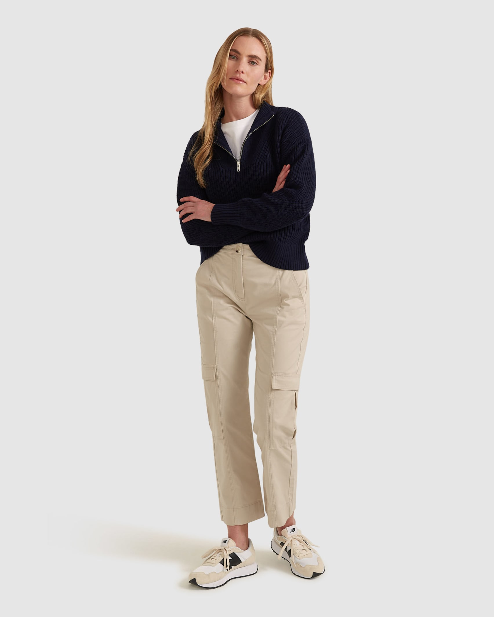 Leah Cargo Pant in STONE