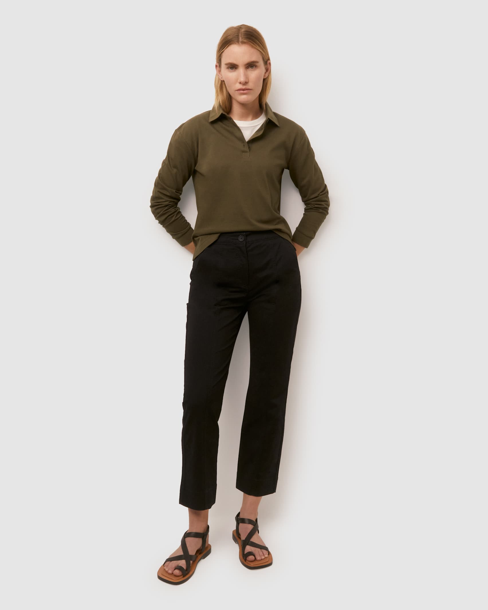 Hanna Polo Top in KHAKI