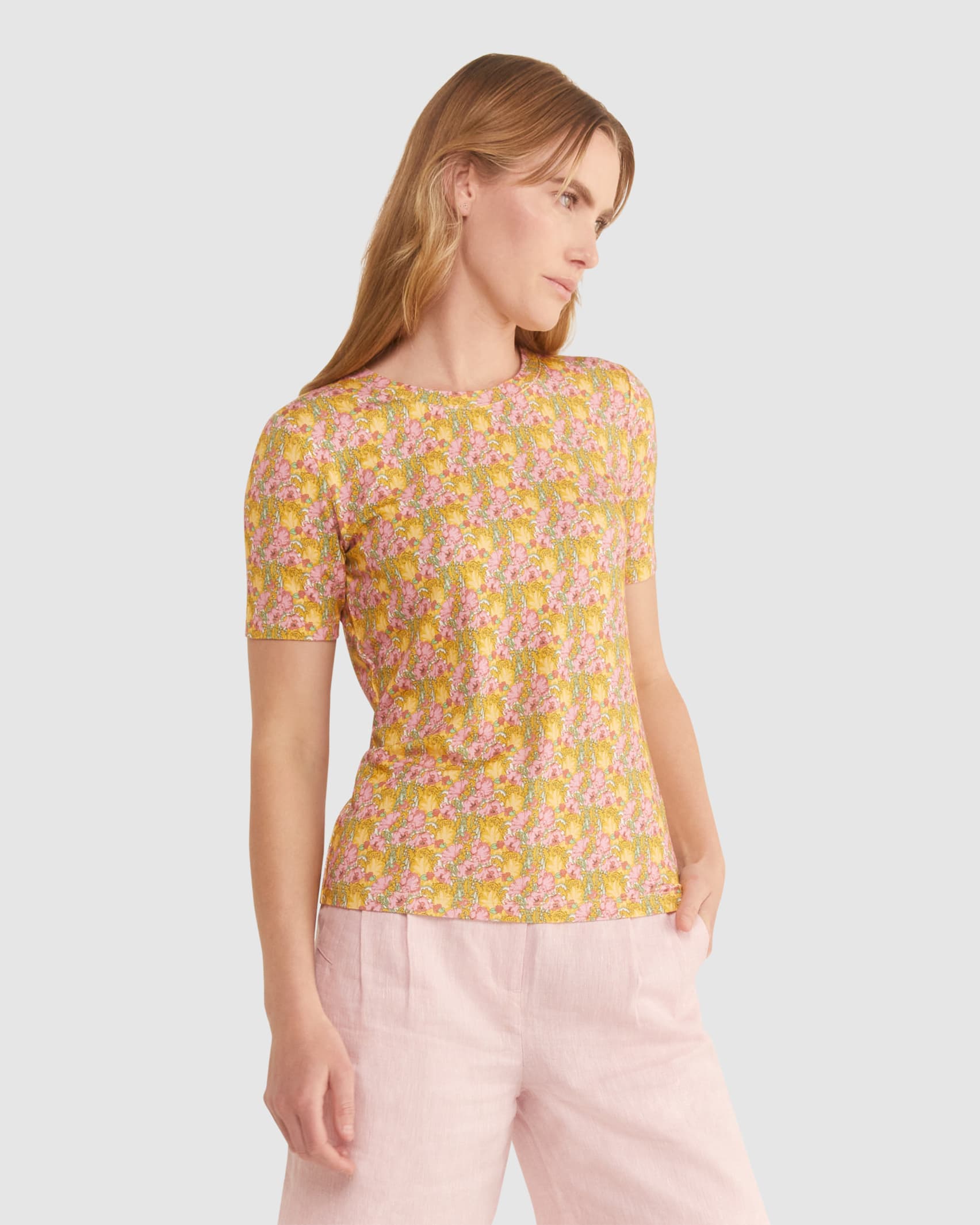 Clementina Liberty Tee in PINK MULTI