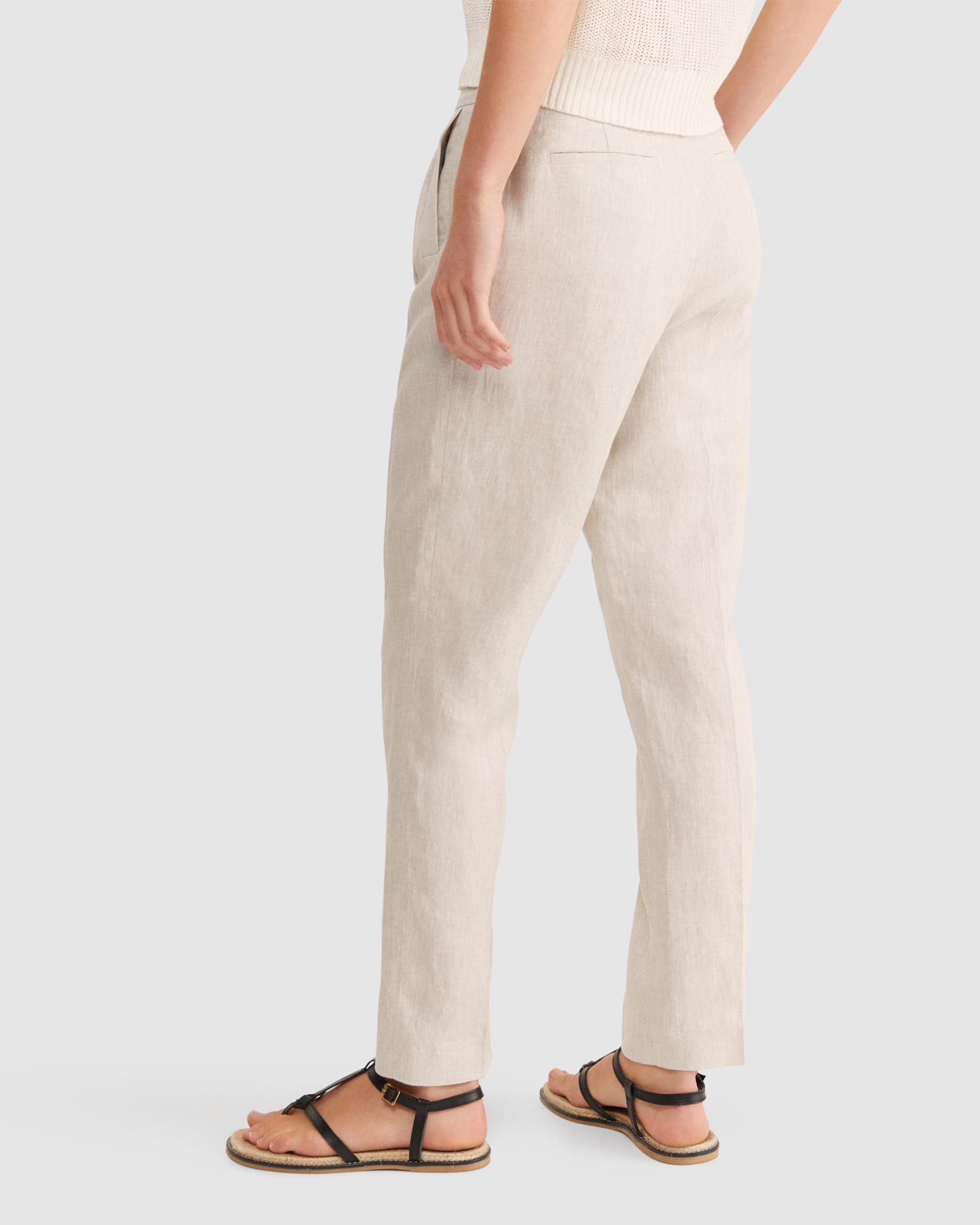 Freya Linen Pant in STRING