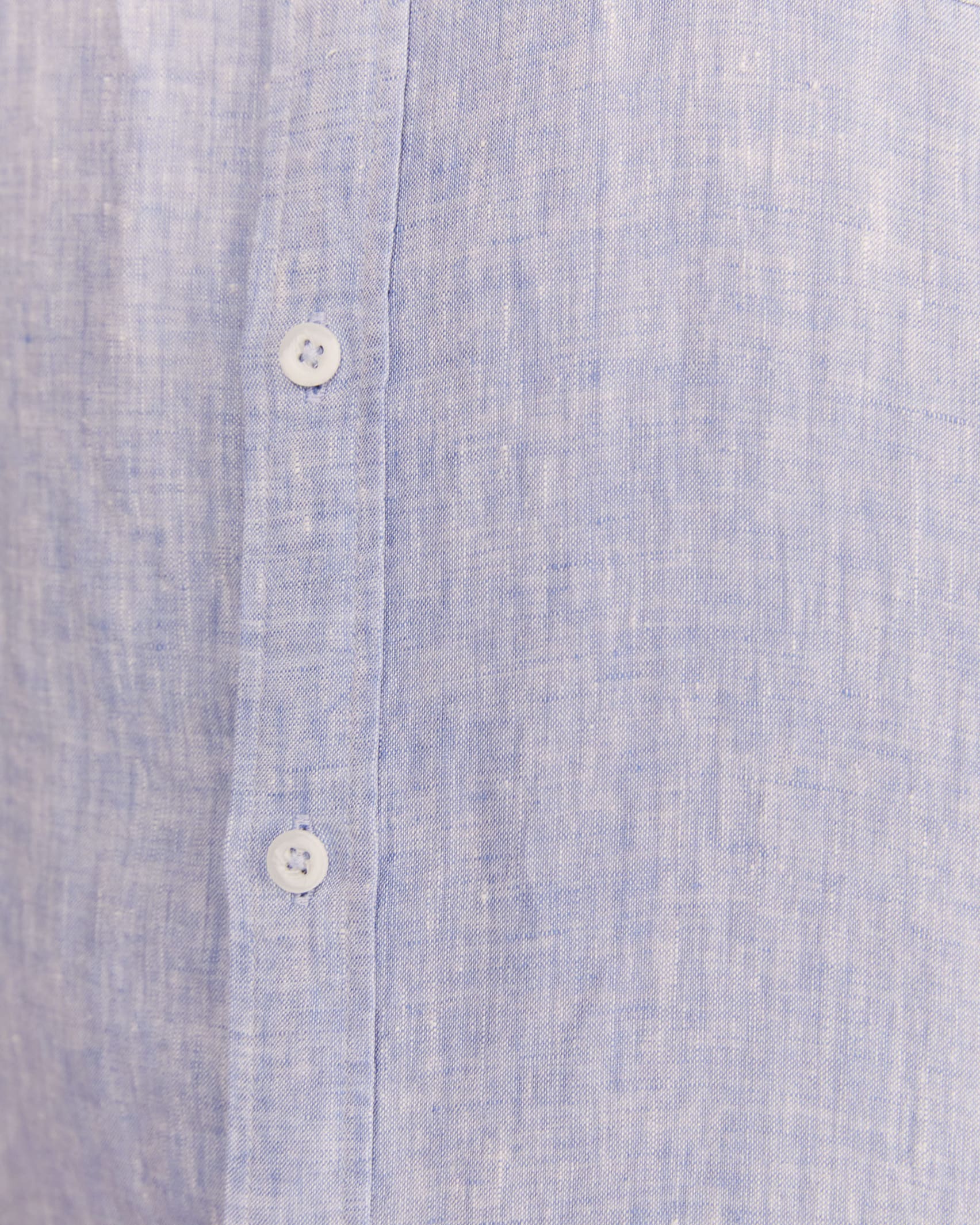Yarn Dyed Long Sleeve Linen Shirt in CHAMBRAY