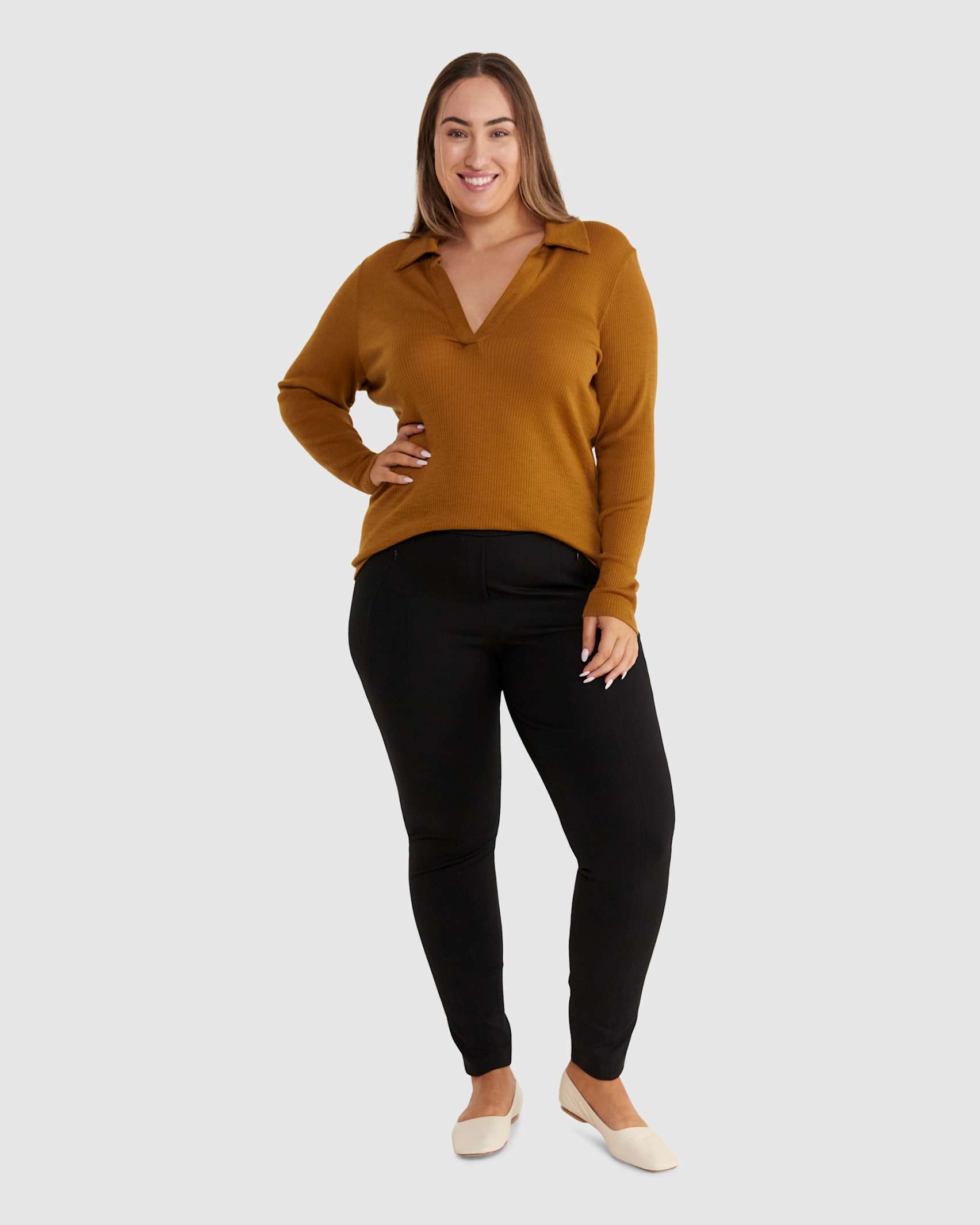 Esme Ponte Pant in BLACK