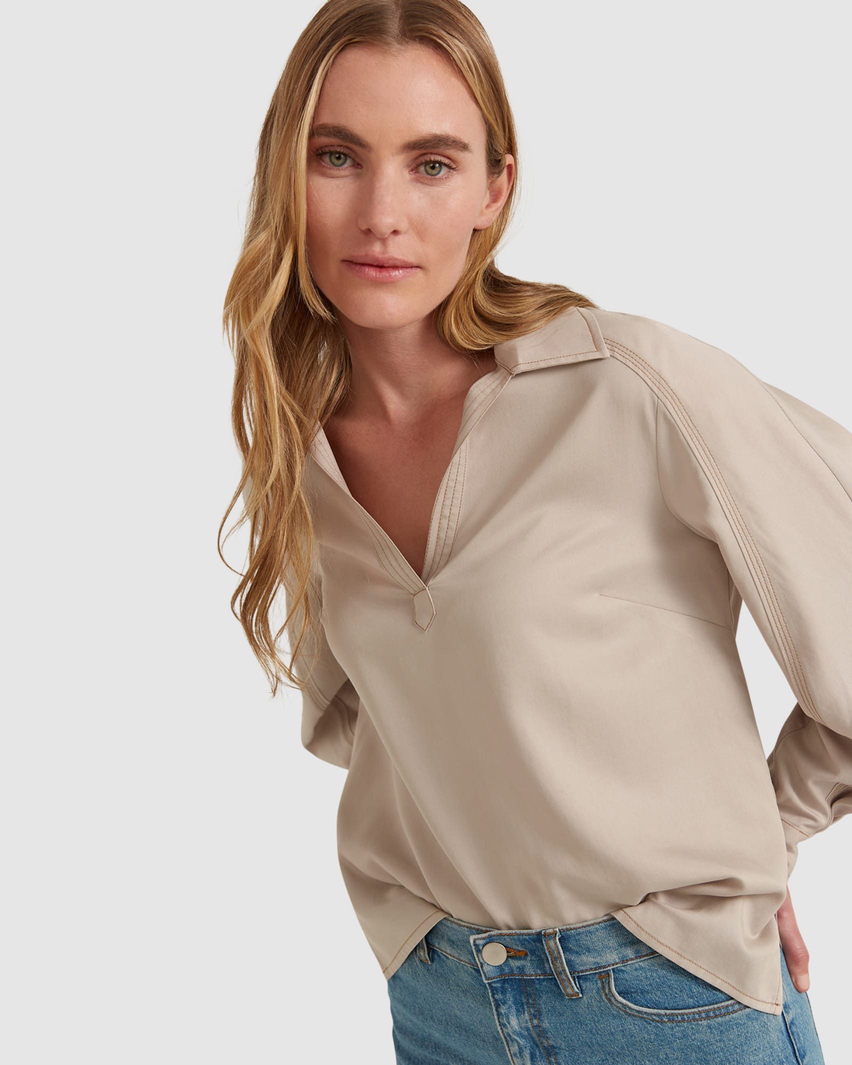 Aviana Blouse in PUMICE