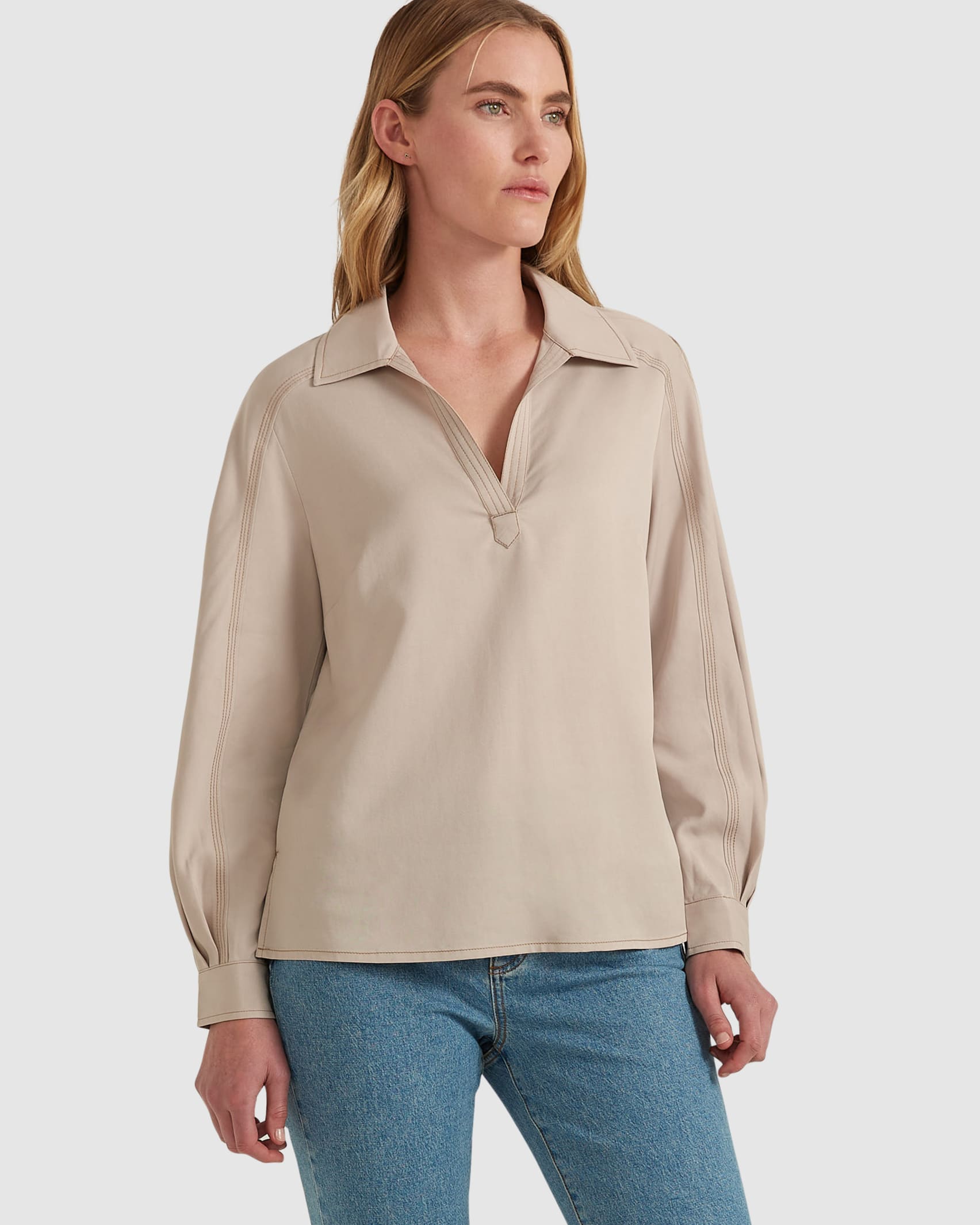 Aviana Blouse in PUMICE