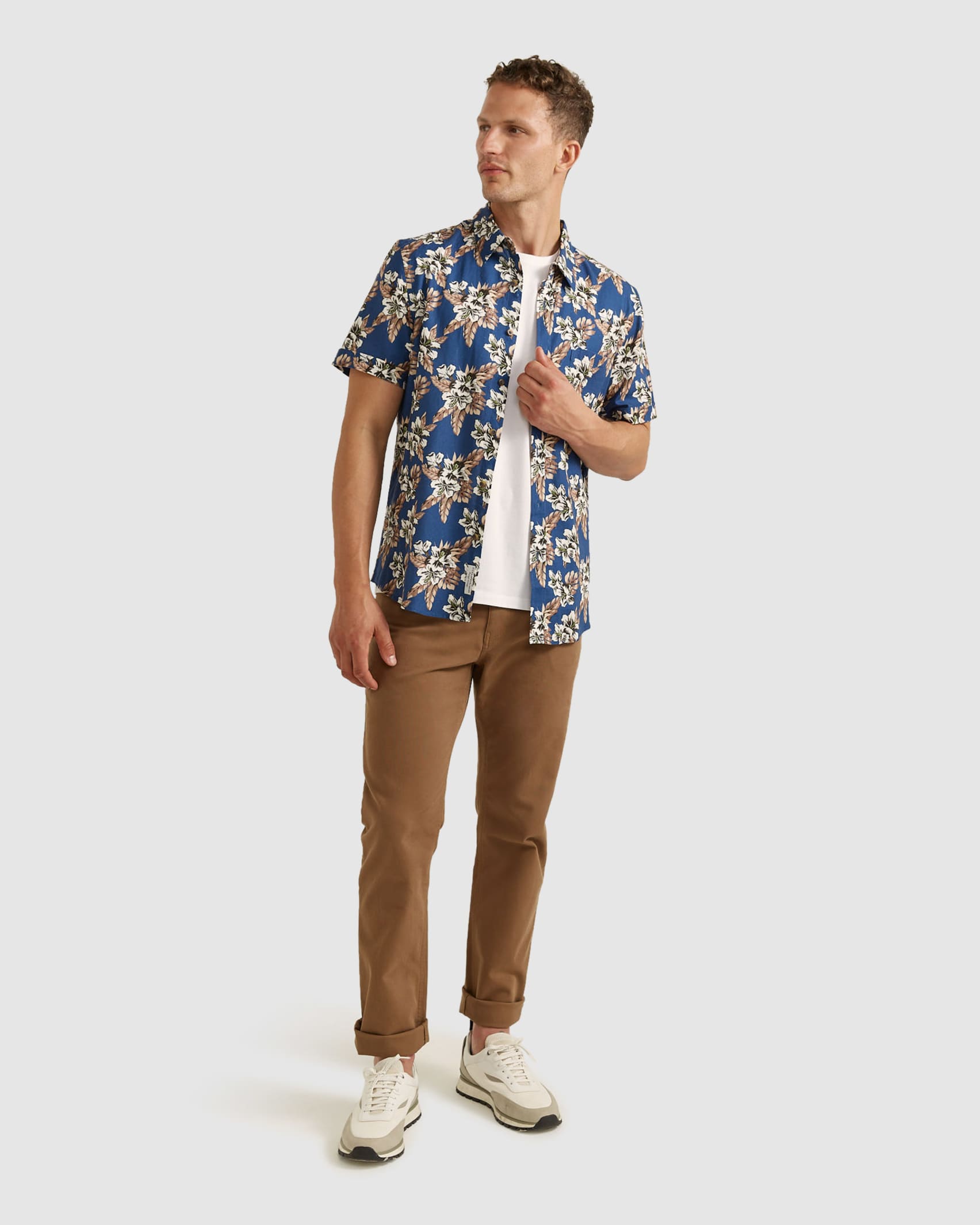 Wright Short Sleeve Regular Shirt in BLUE MULTI