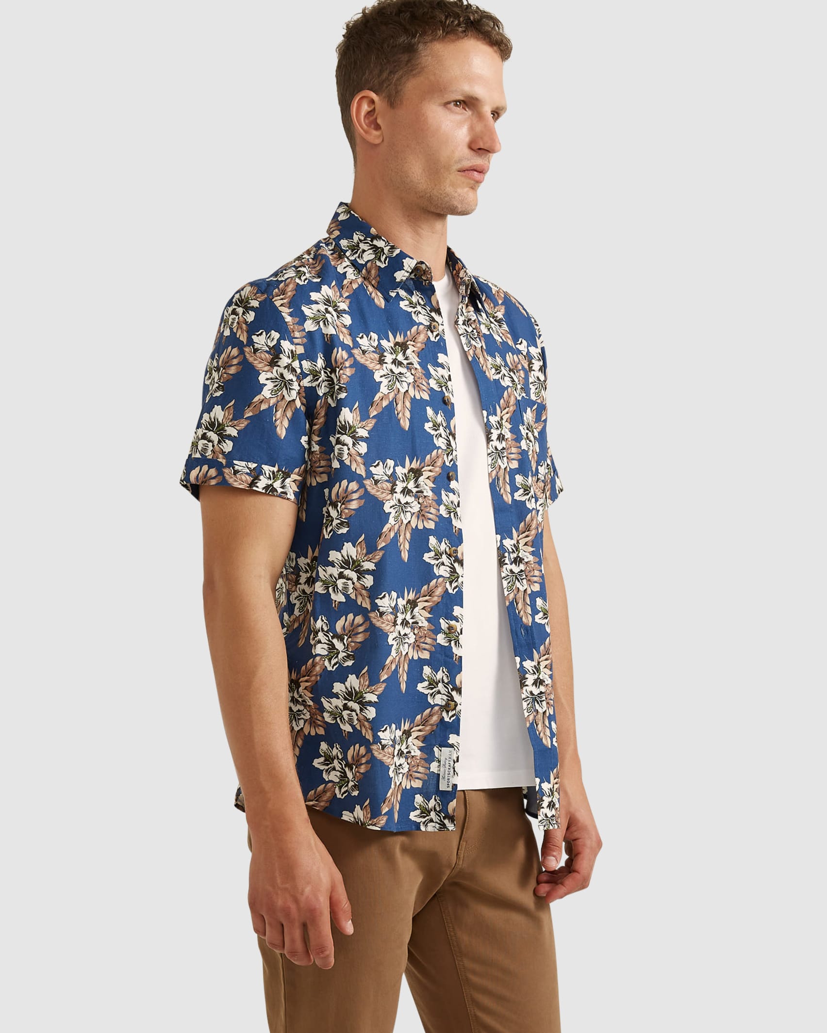 Wright Short Sleeve Regular Shirt in BLUE MULTI