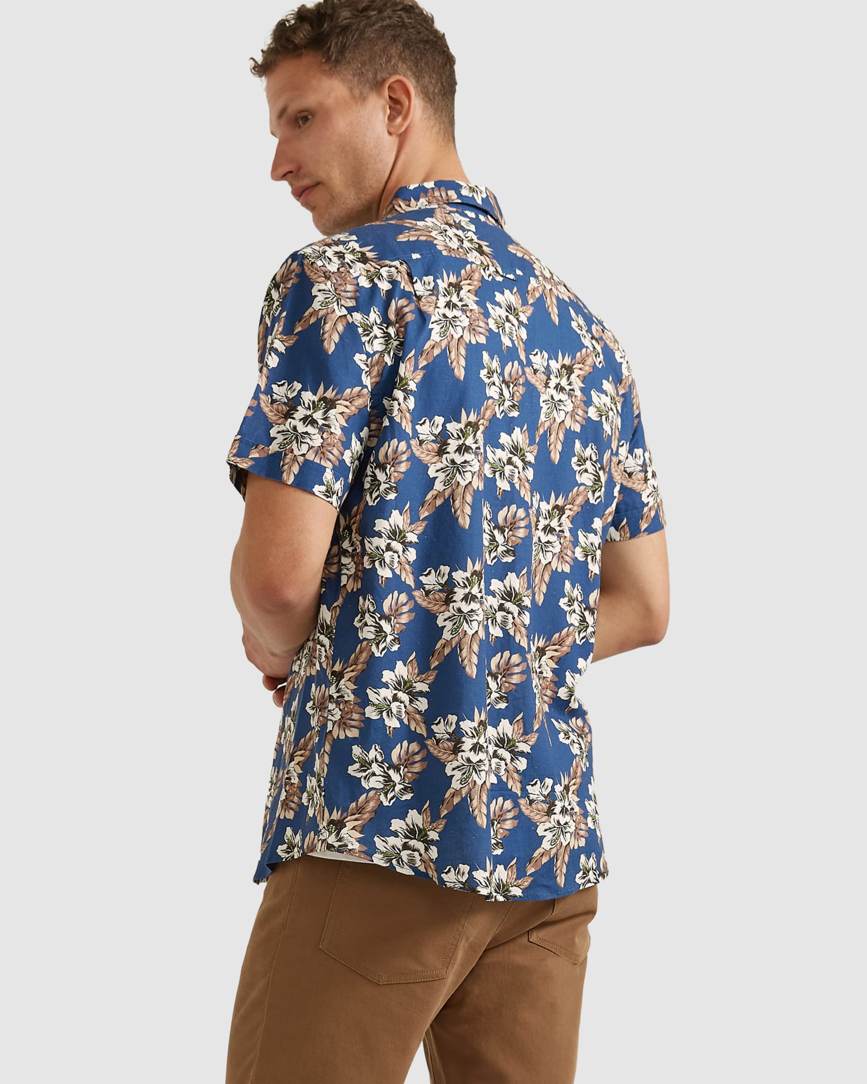 Wright Short Sleeve Regular Shirt in BLUE MULTI