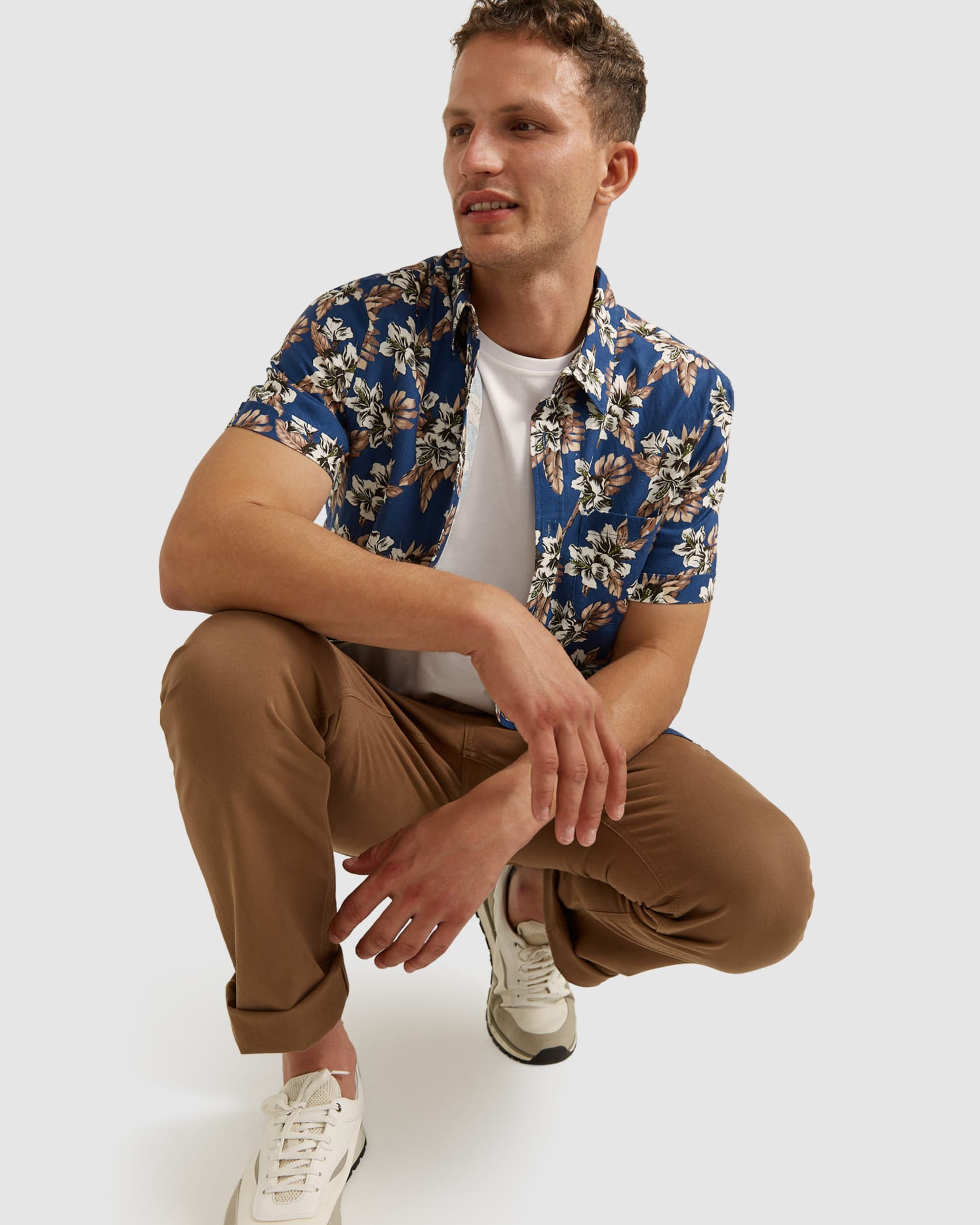 Wright Short Sleeve Regular Shirt in BLUE MULTI