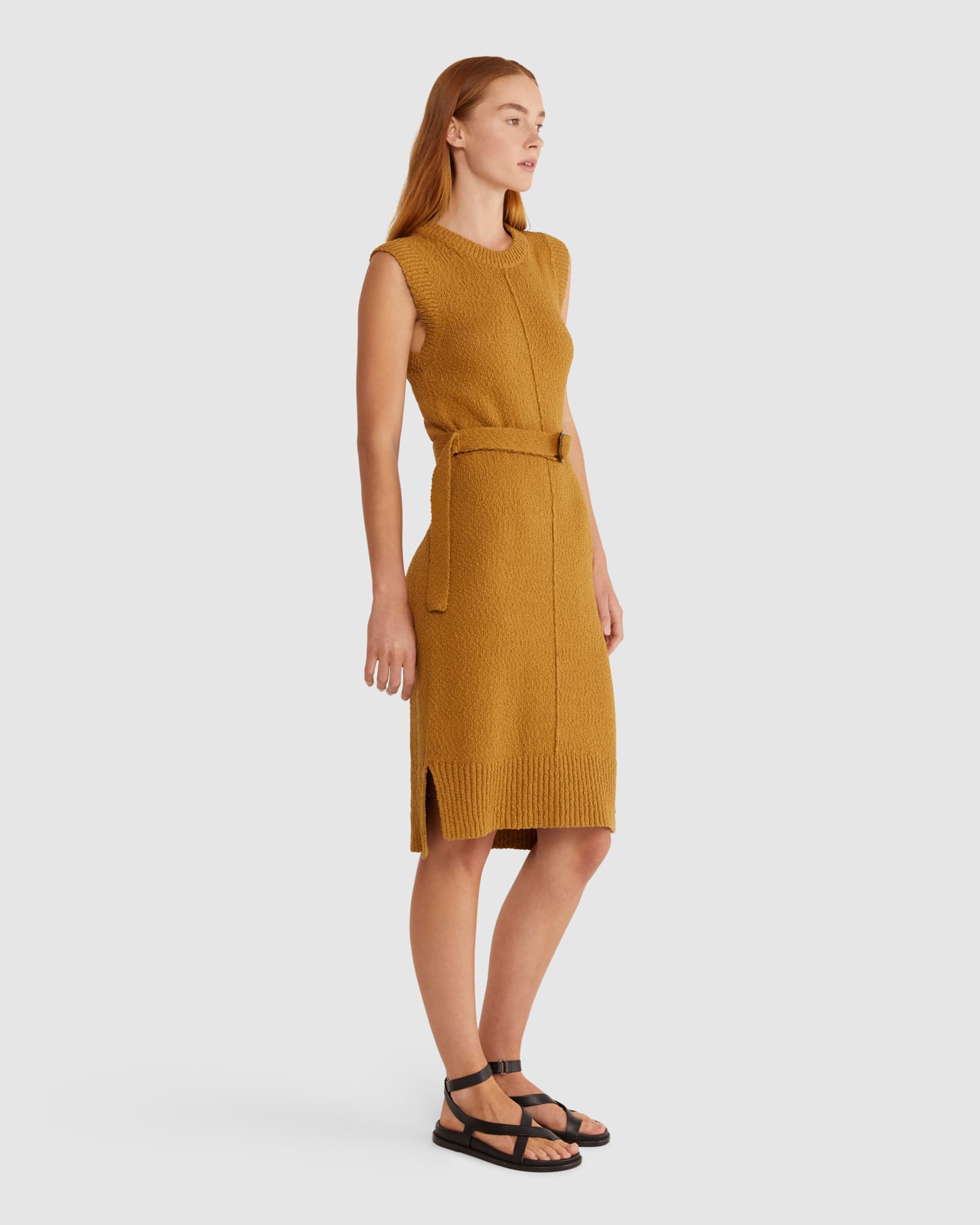 Prairie Knit Dress in MOCHA