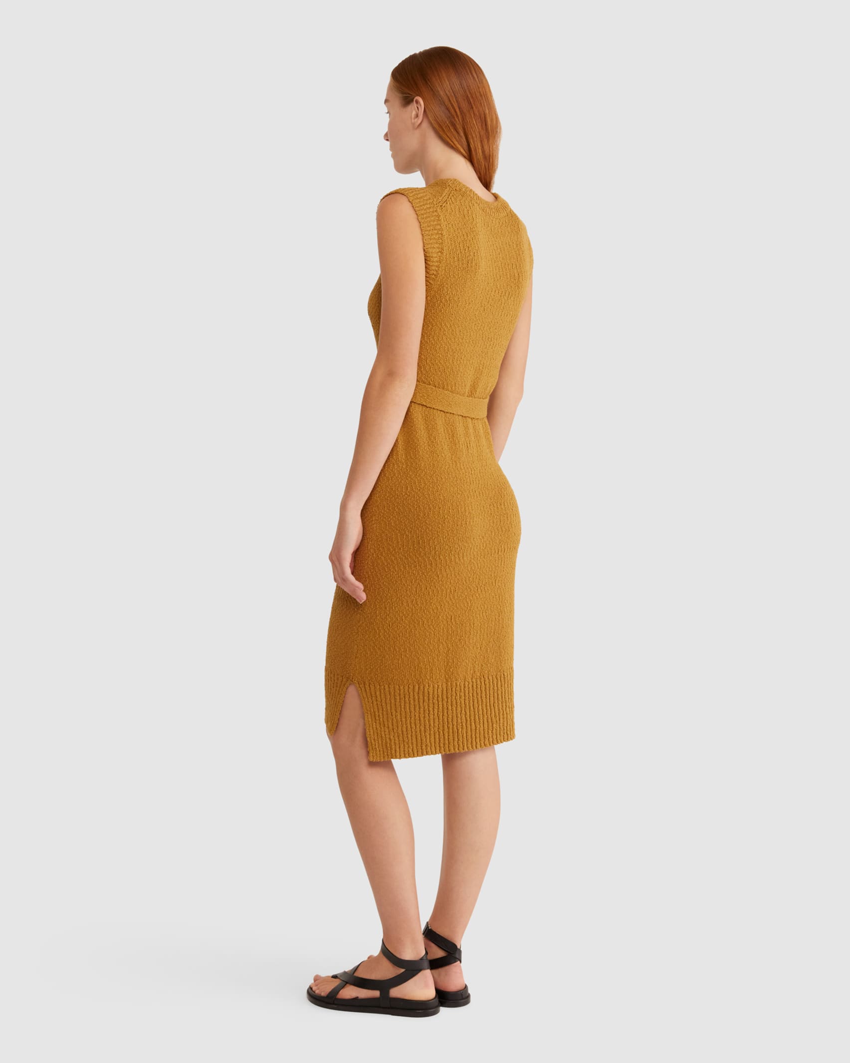 Prairie Knit Dress in MOCHA