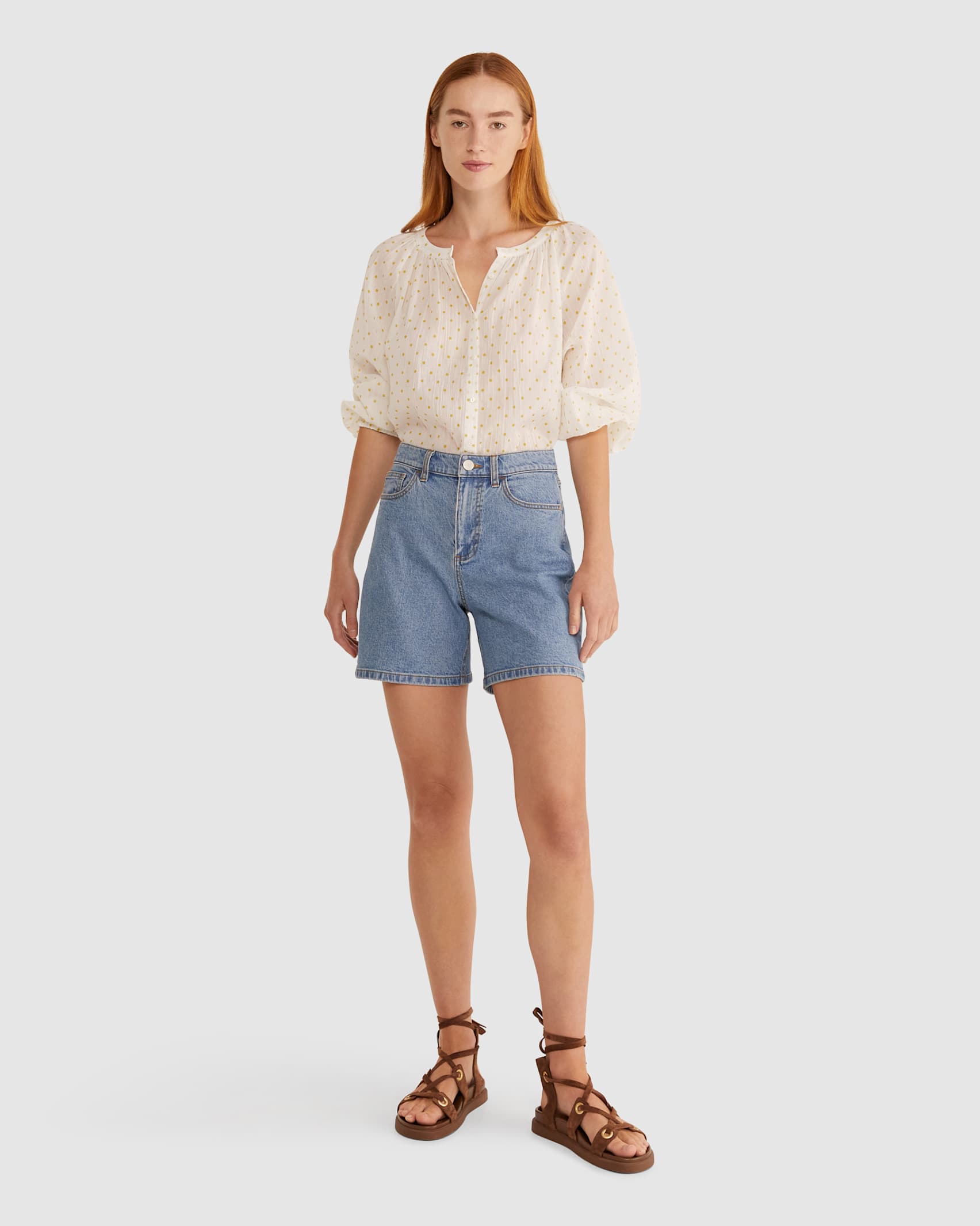 Garcia Spot Top in WHITE/GREEN