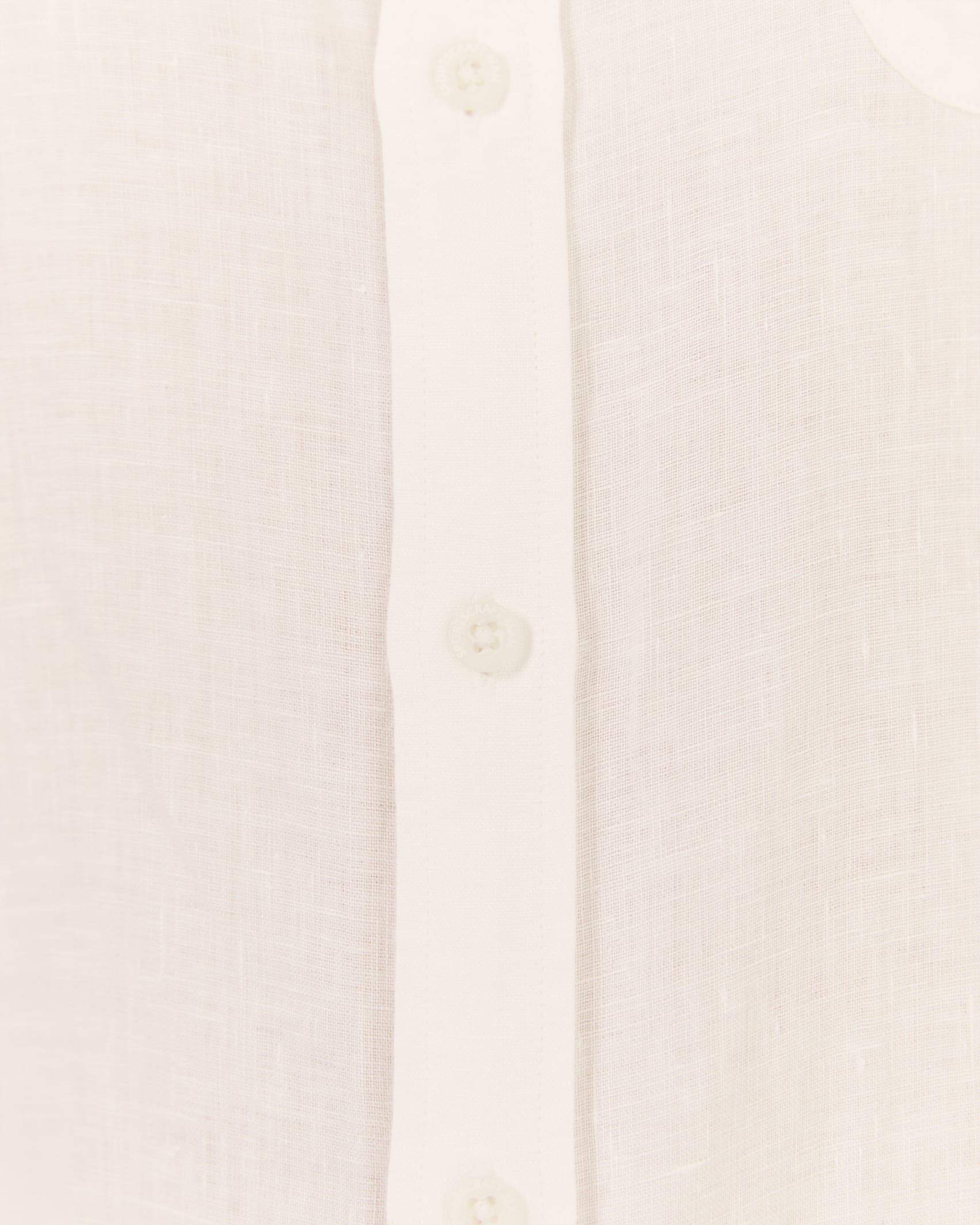 Long Sleeve Linen Shirt in WHITE