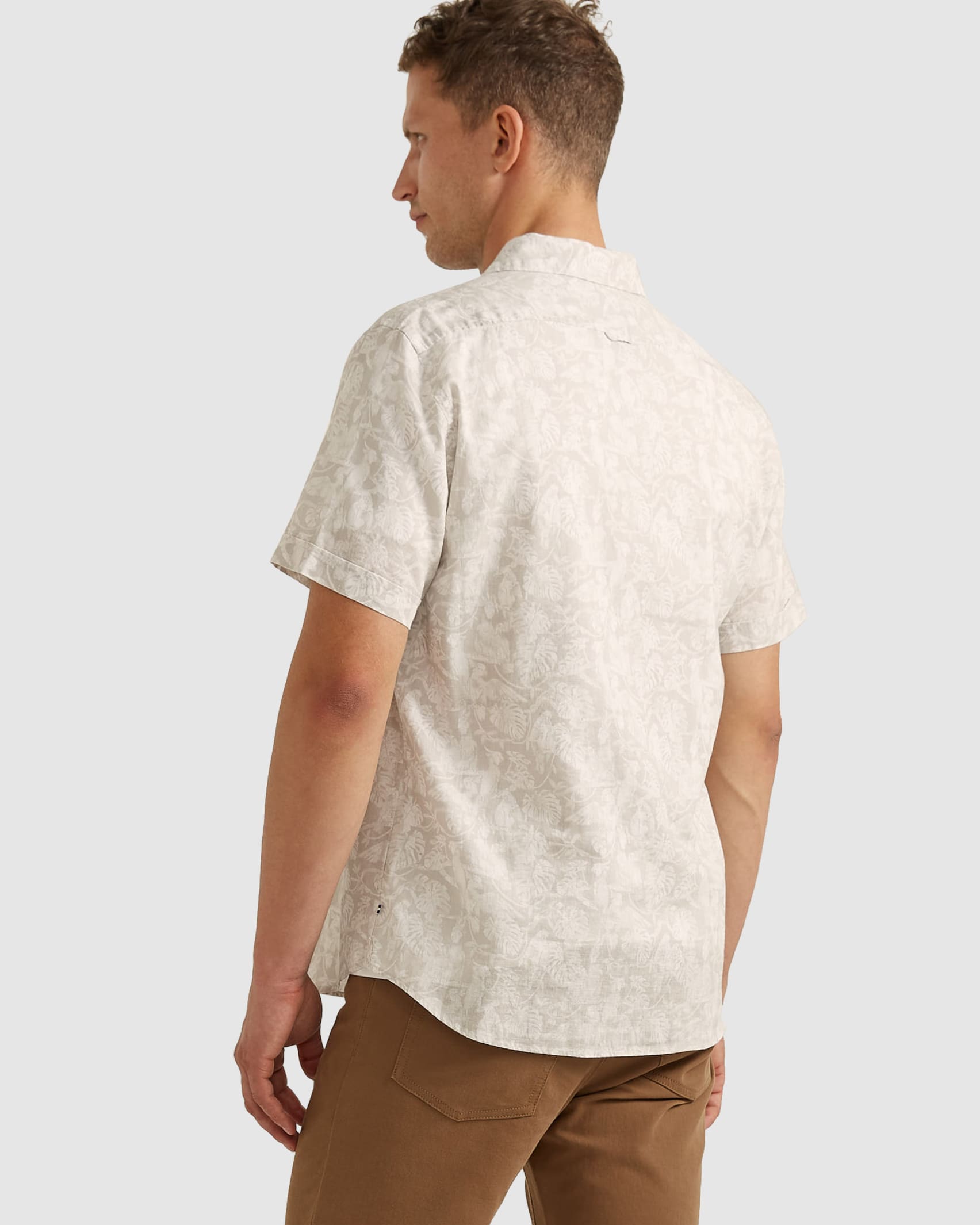 Moores Short Sleeve Tapered Shirt in COOL GREY