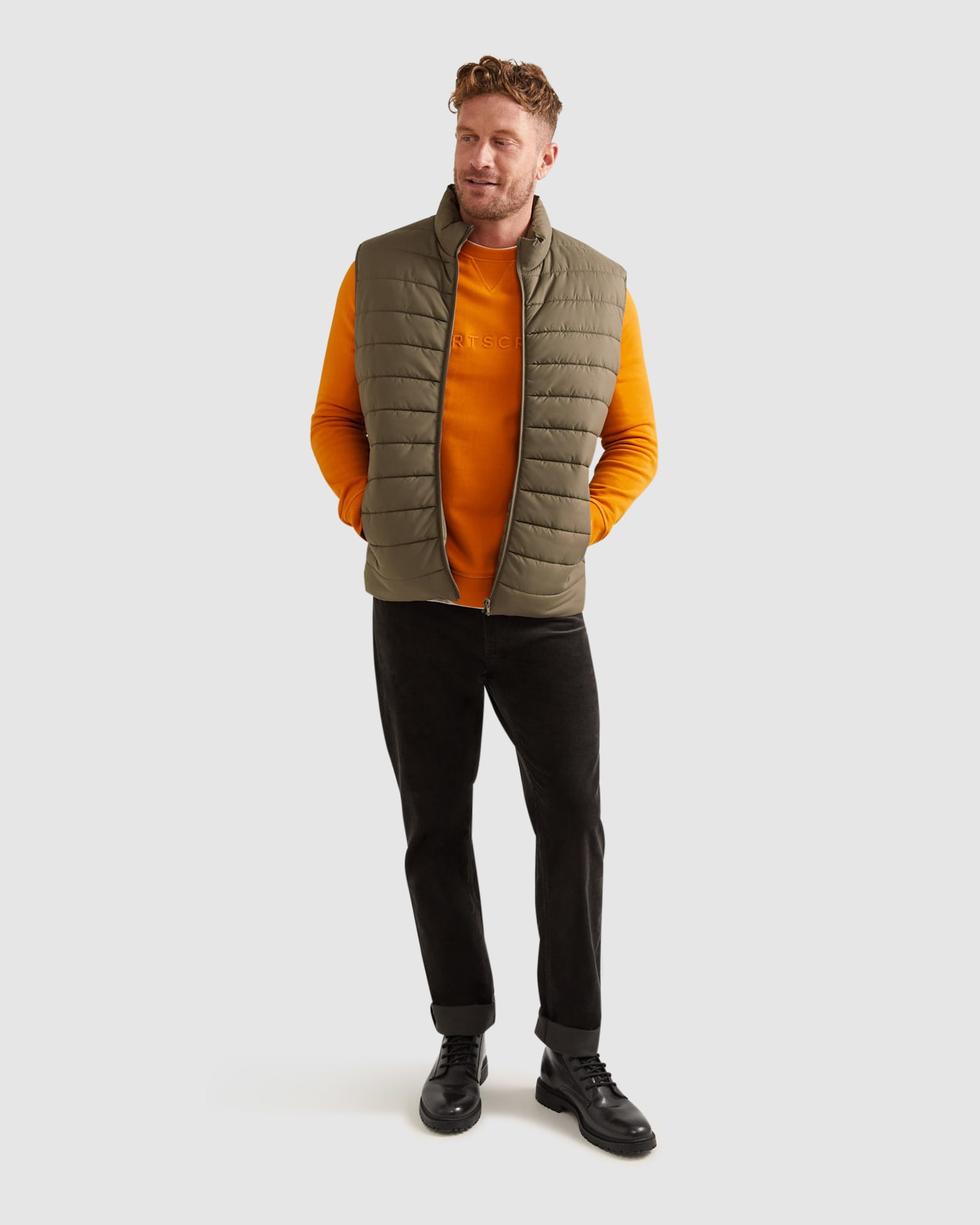 Roberts Quilted Vest in GREEN