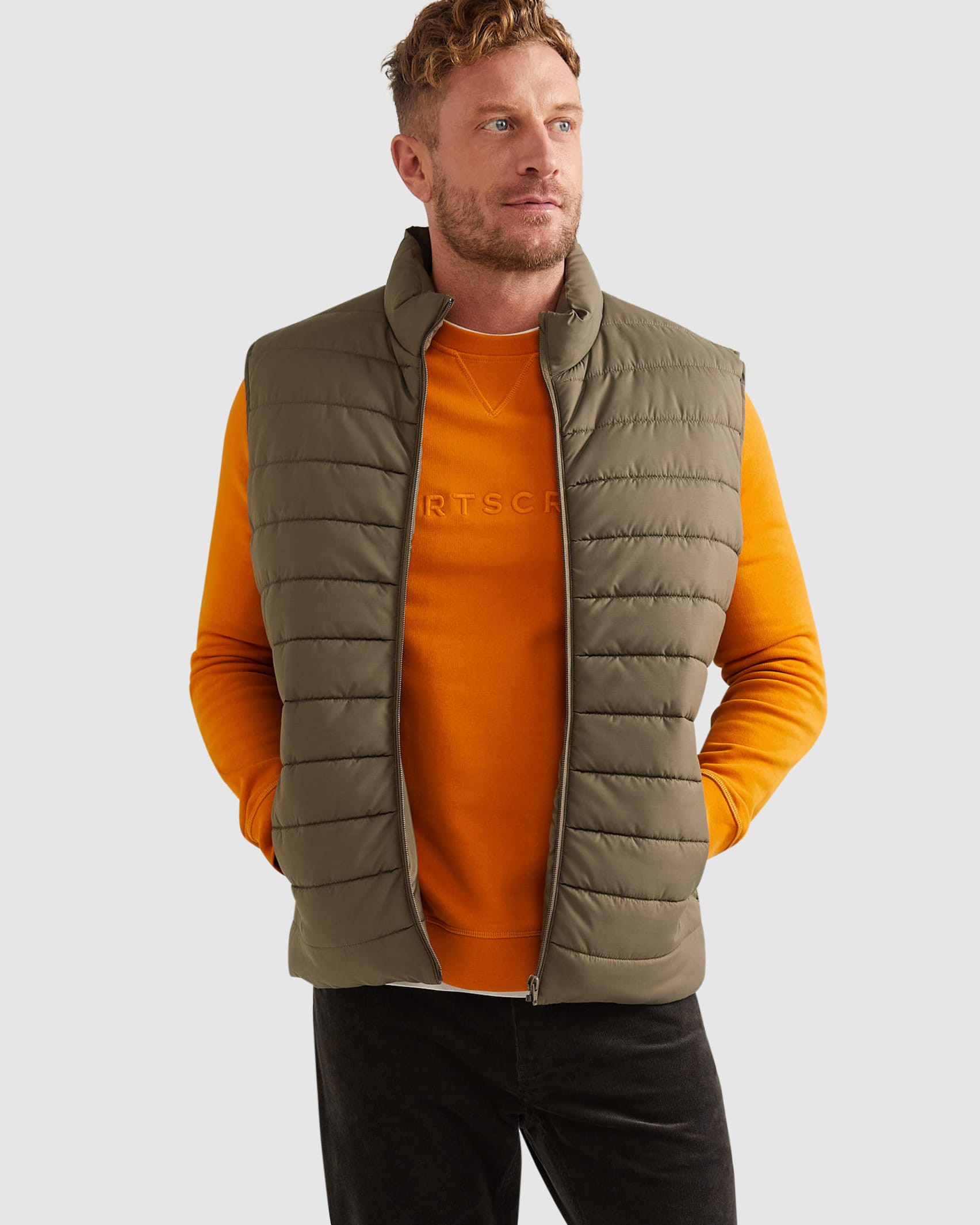 Roberts Quilted Vest in GREEN
