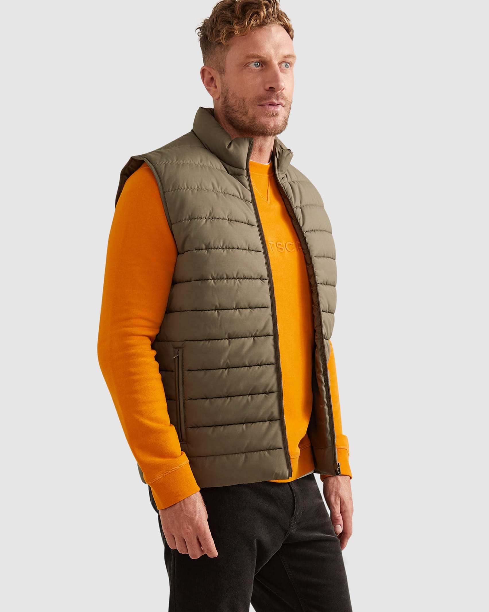 Roberts Quilted Vest in GREEN
