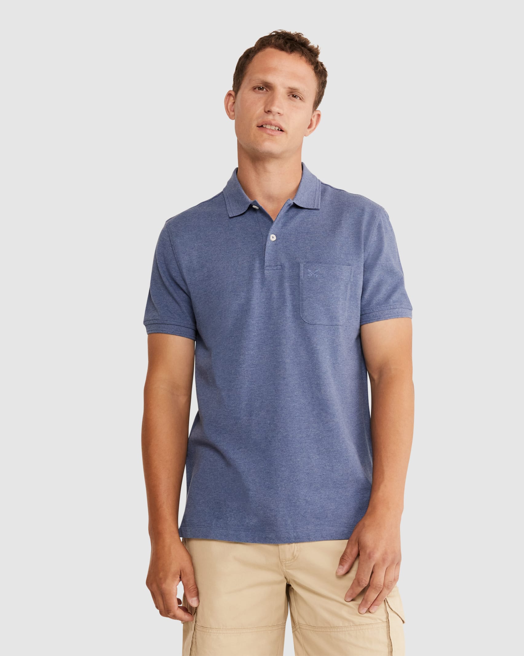 Pique Polo Melange in INK MELANGE