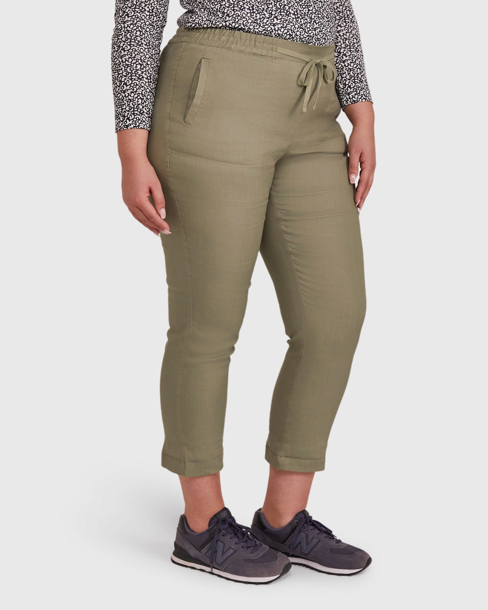 Rosa Linen Pant in KHAKI