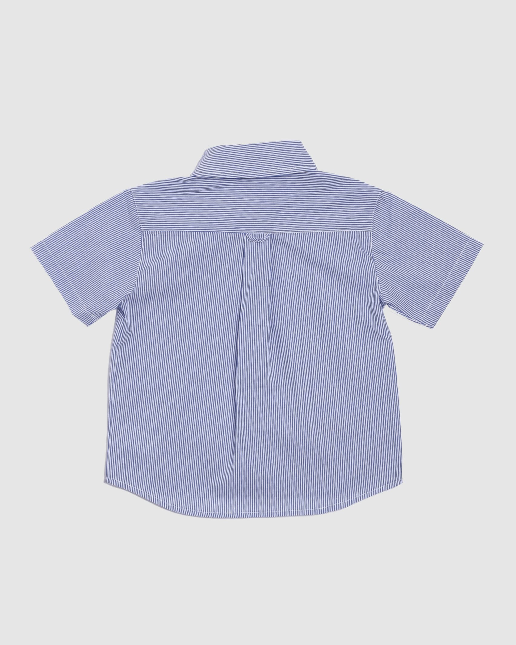 Fred Cotton Stripe Short Sleeve Shirt in BLUE MULTI