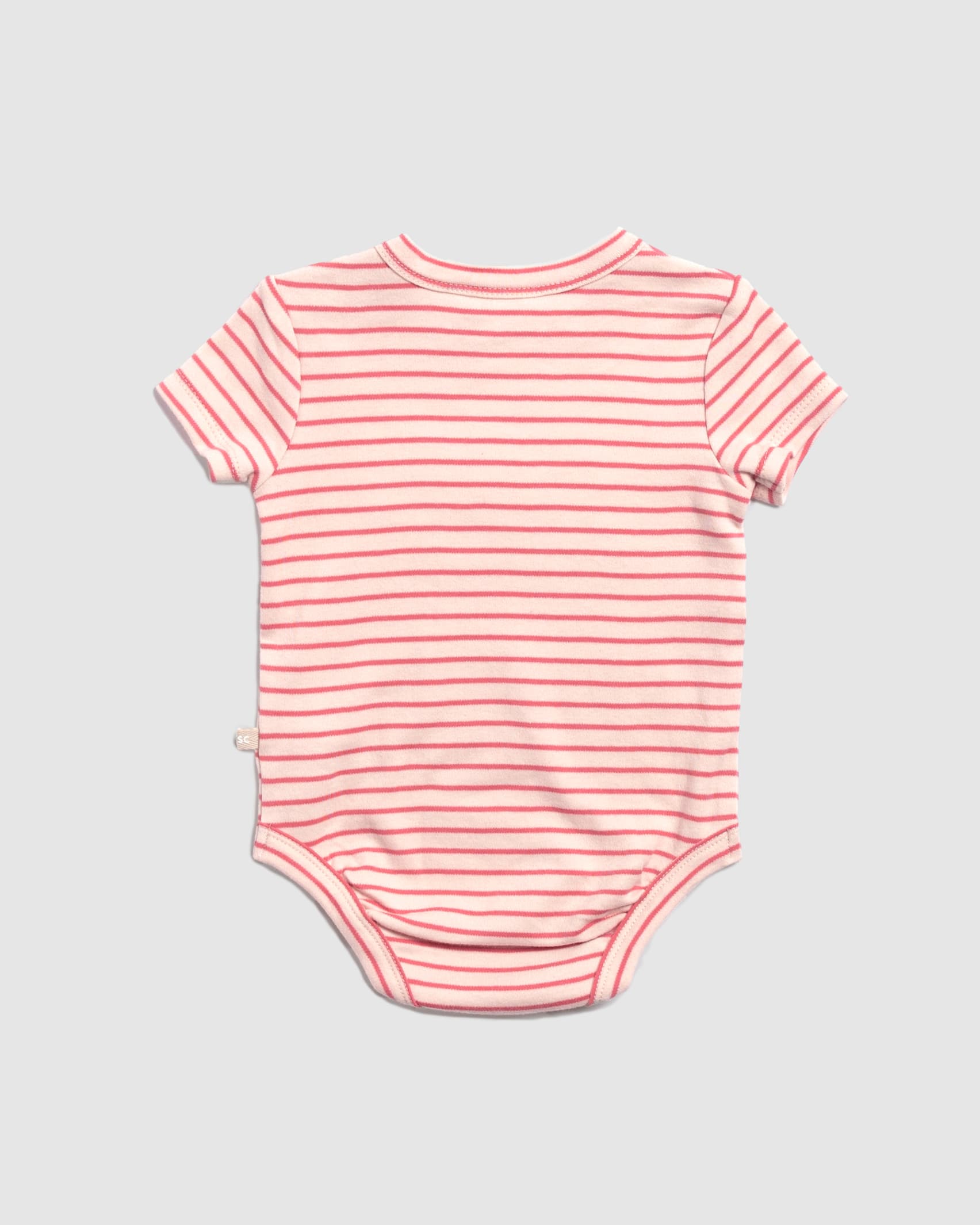 Cleo Cotton Short Sleeve Baby Bodysuit in PINK MULTI