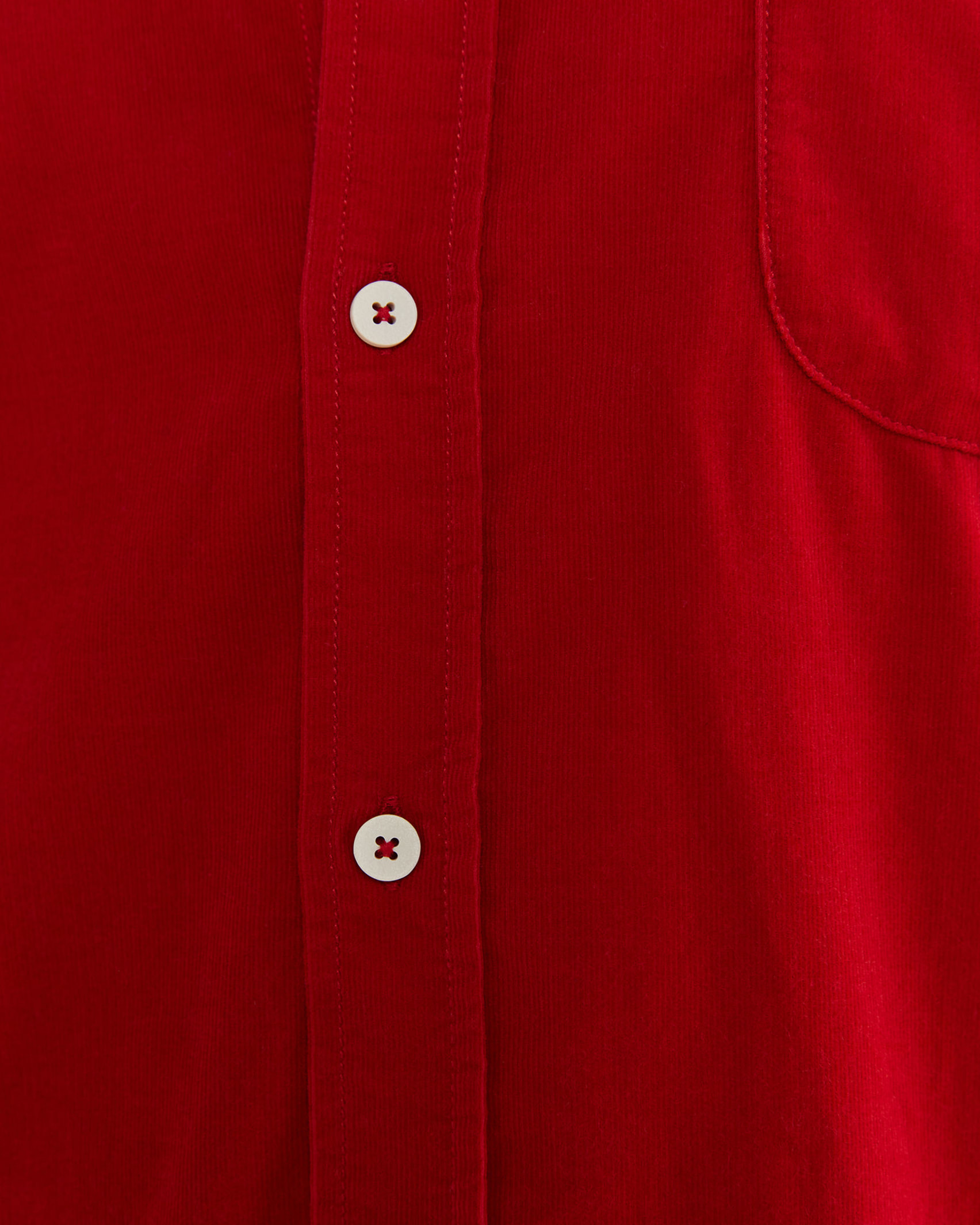 Griffiths Cord Regular Shirt in CRIMSON