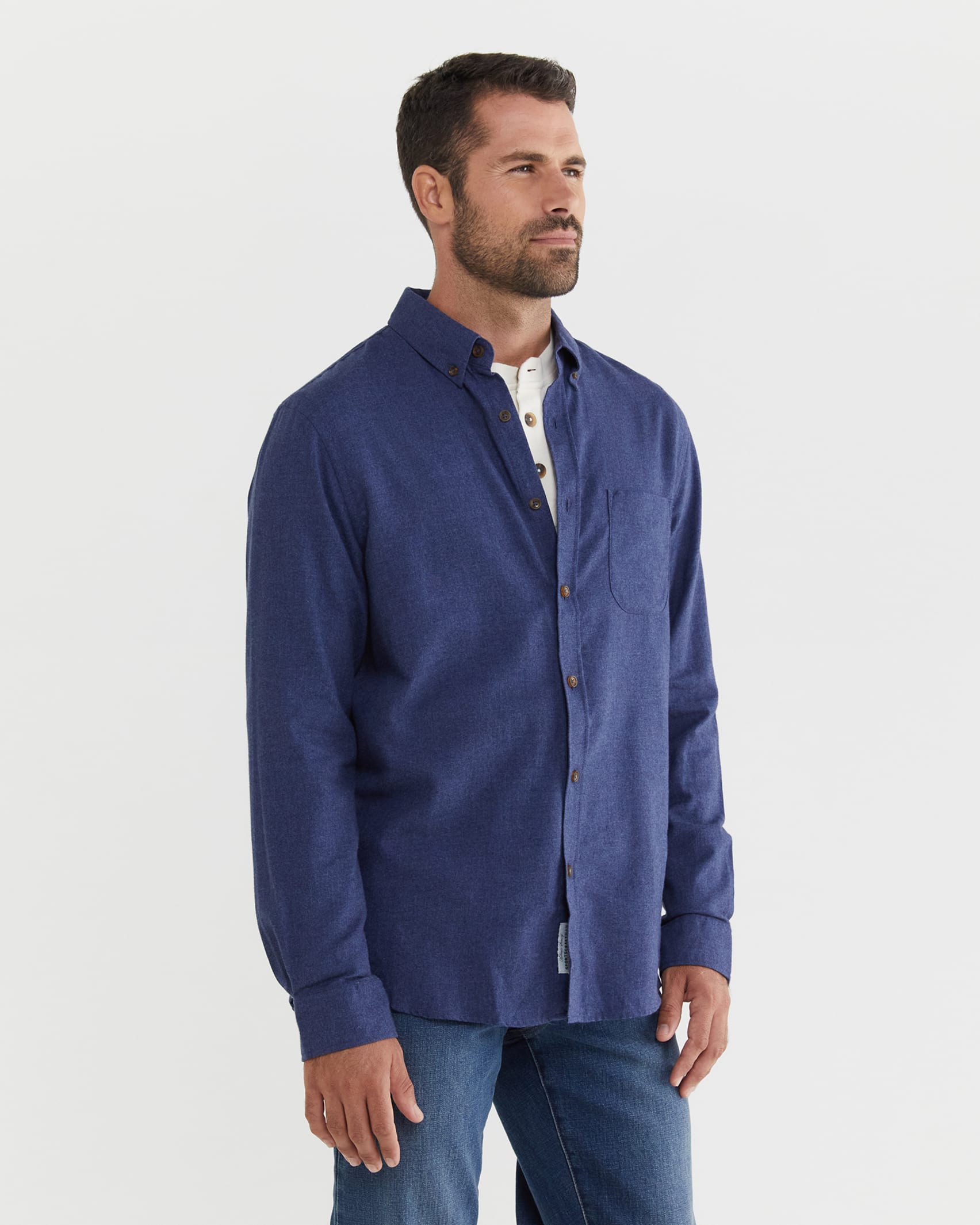 Mclure Long Sleeve Shirt in NAVY