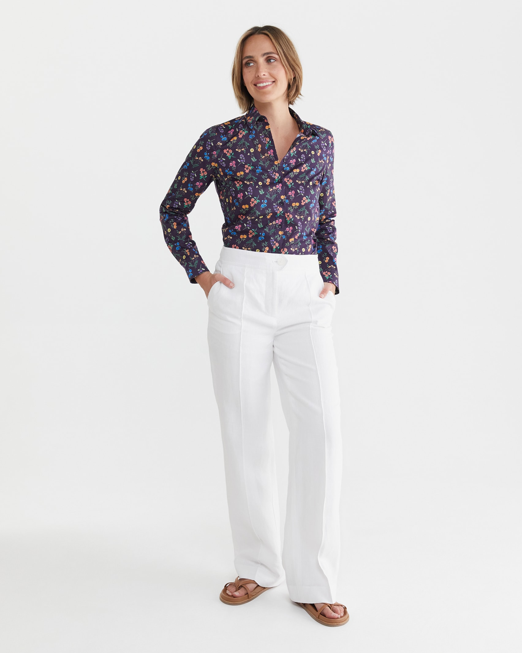 Annie Liberty Shirt in NAVY MULTI