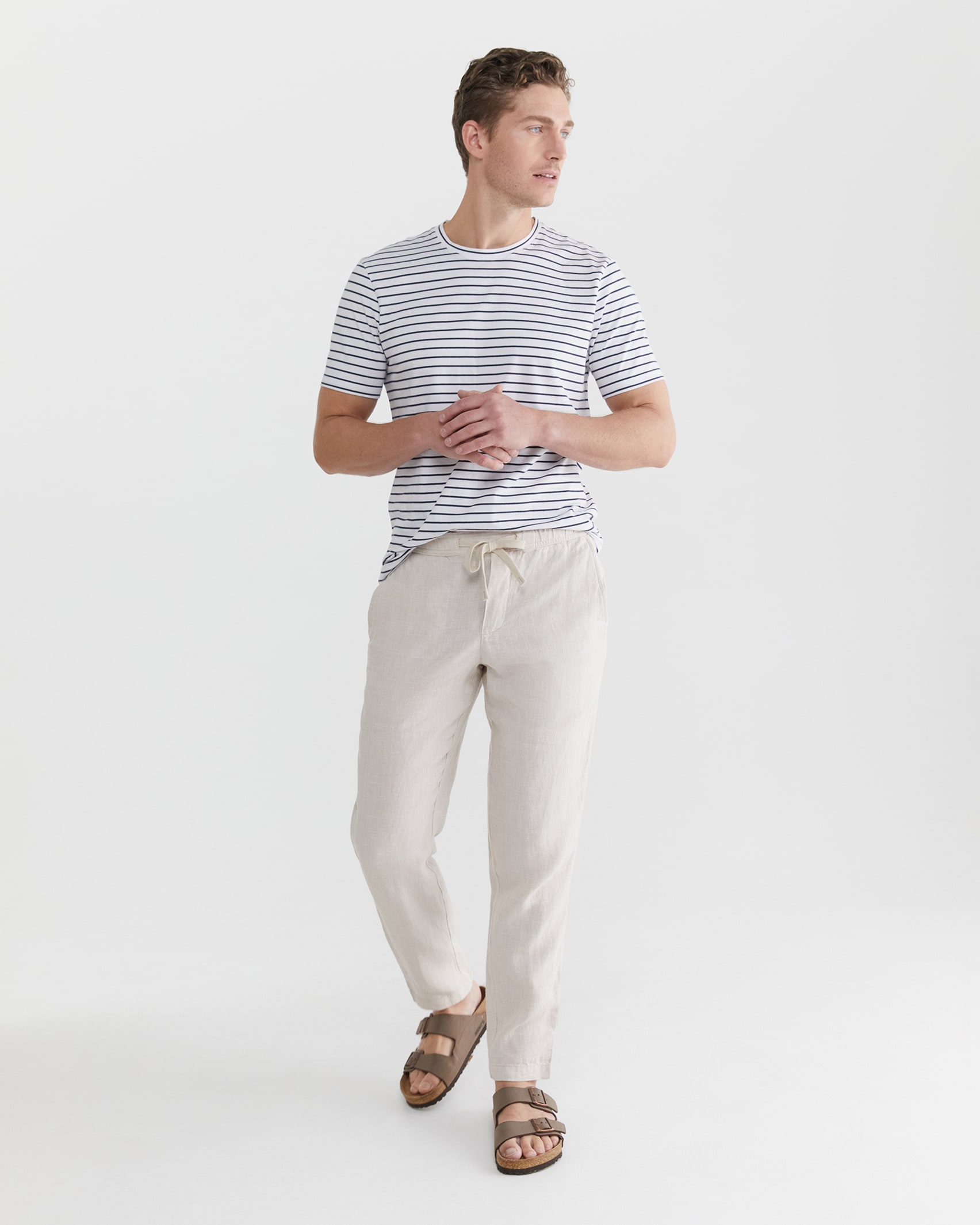 Caffery Linen Pant in SAND