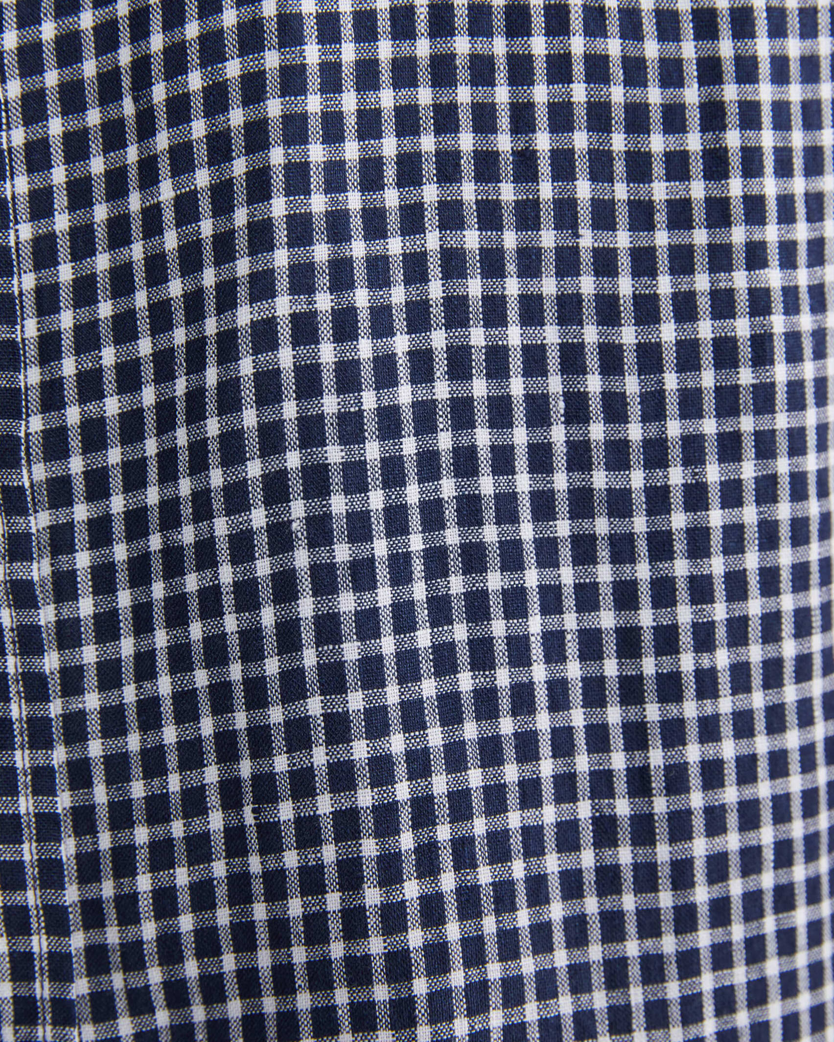 Check Linen Shirt in NAVY